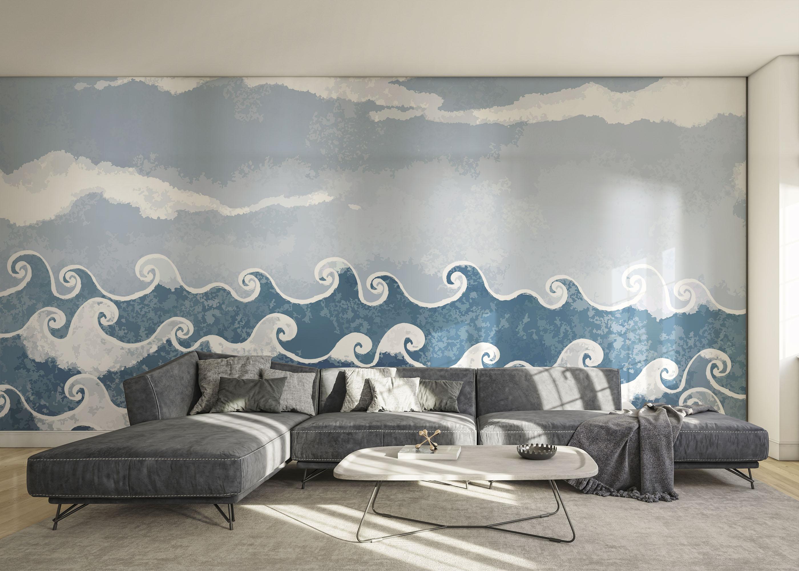 Fototapet Spiral Wave Art mockup 0