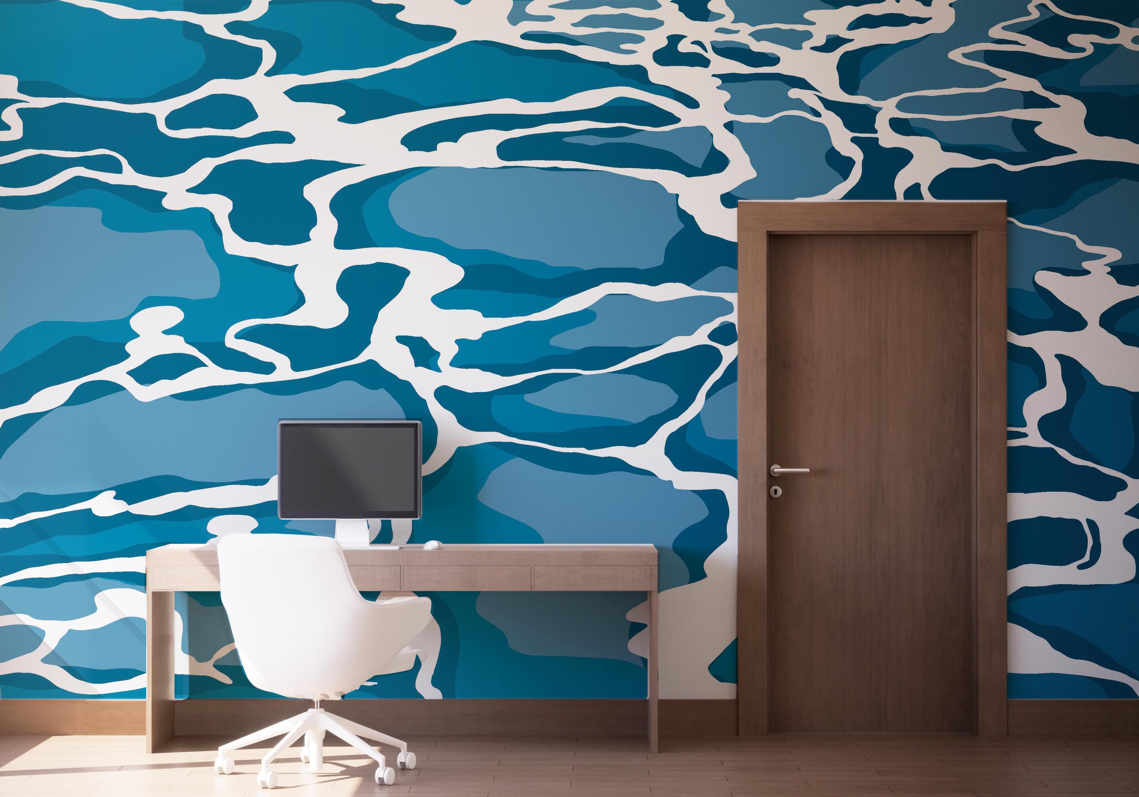 Fototapet Blue Water Art mockup 1