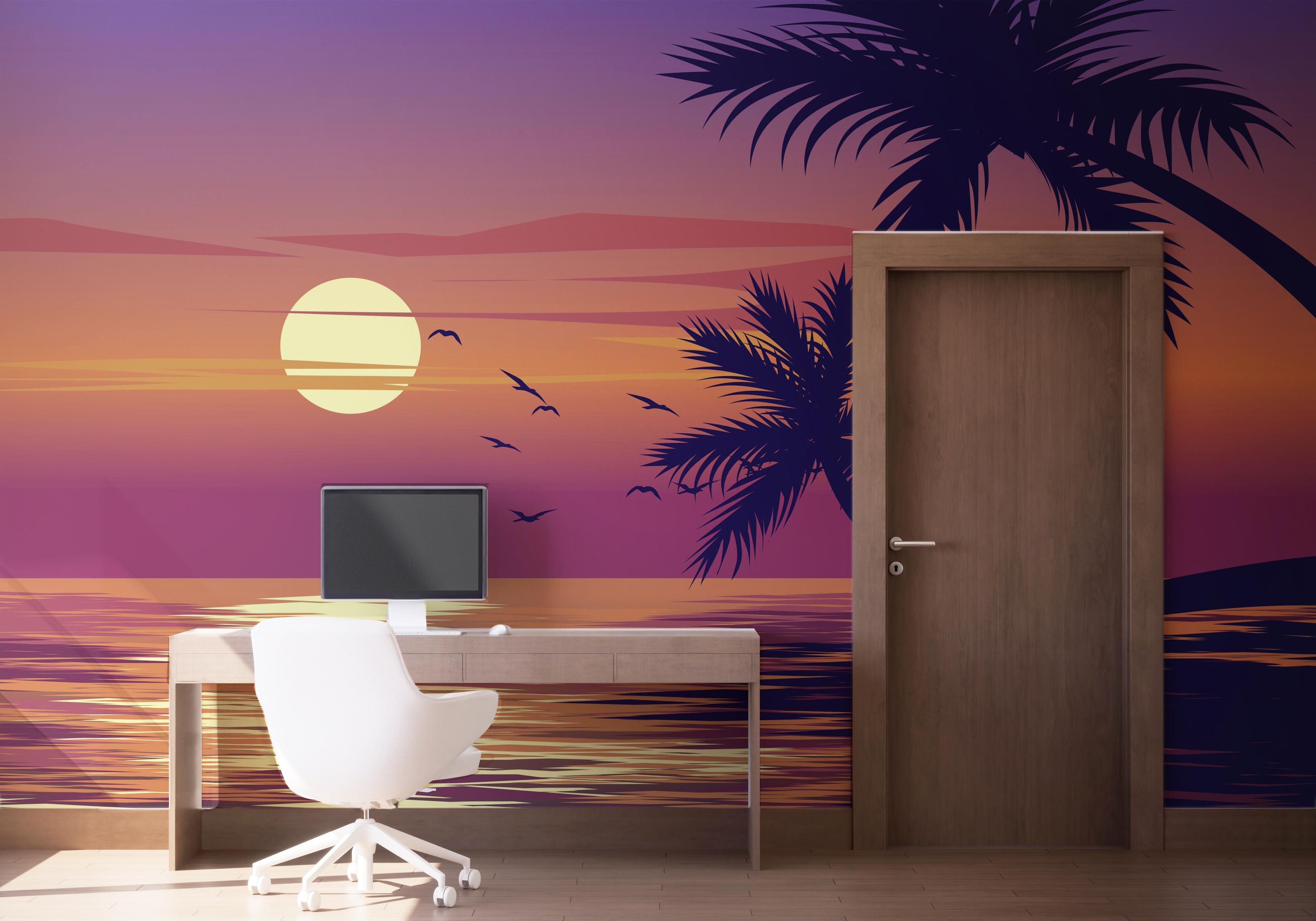 Palm Ocean Sunset mockup 1