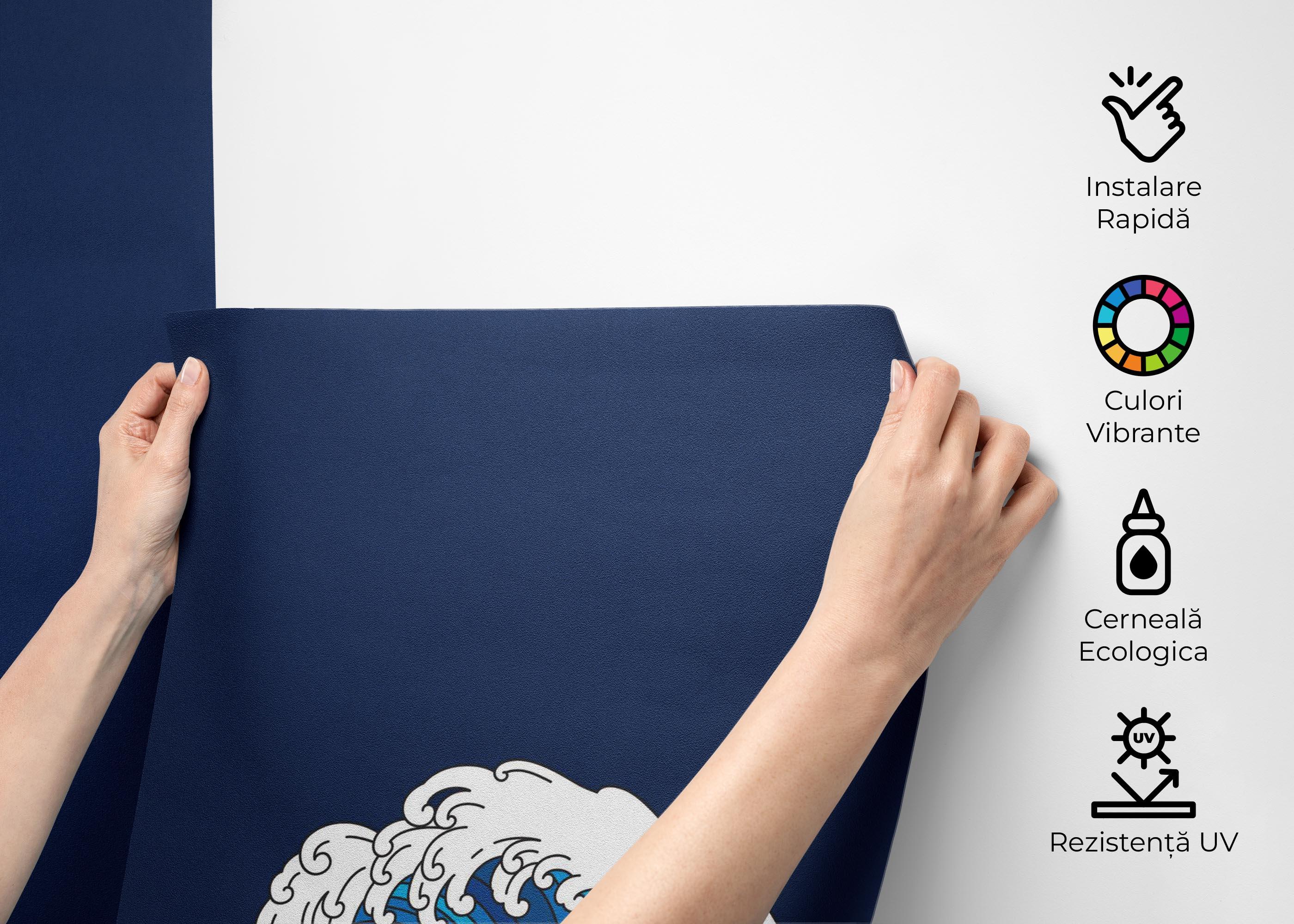 Fototapet Asian Style Wave mockup 2