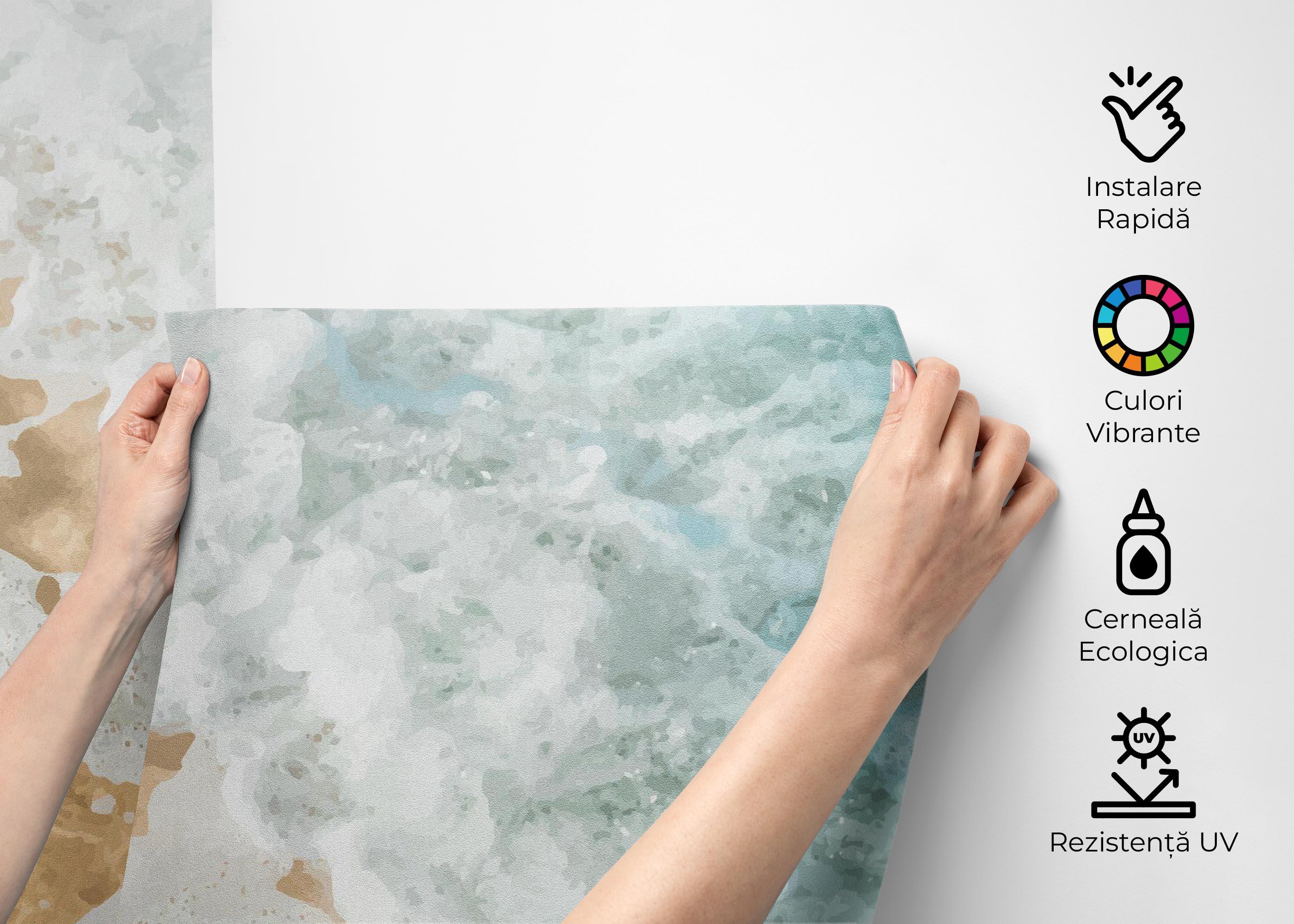 Fototapet Blue Cream Beach mockup 2