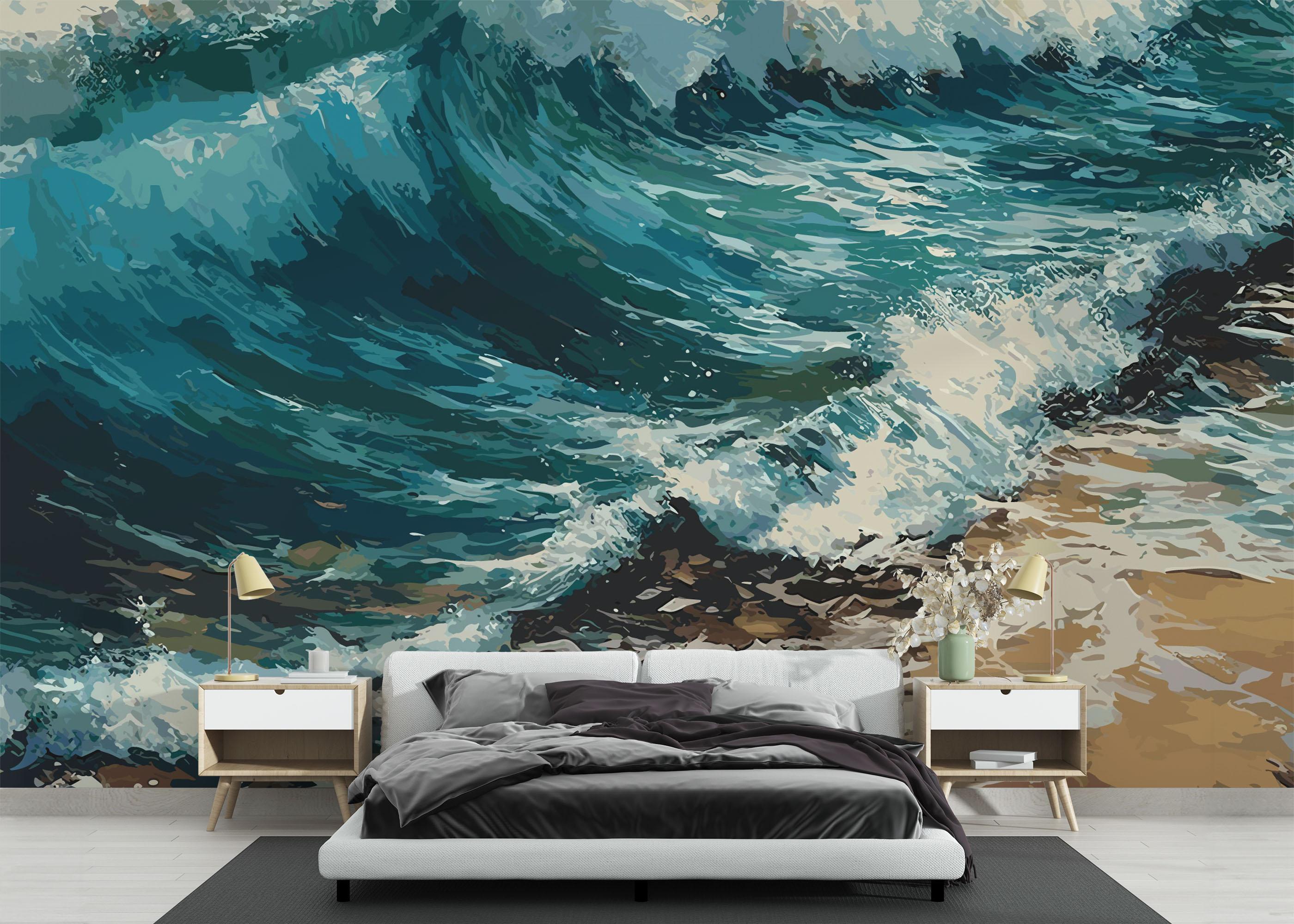 Fototapet Beach Sand Wave mockup 3