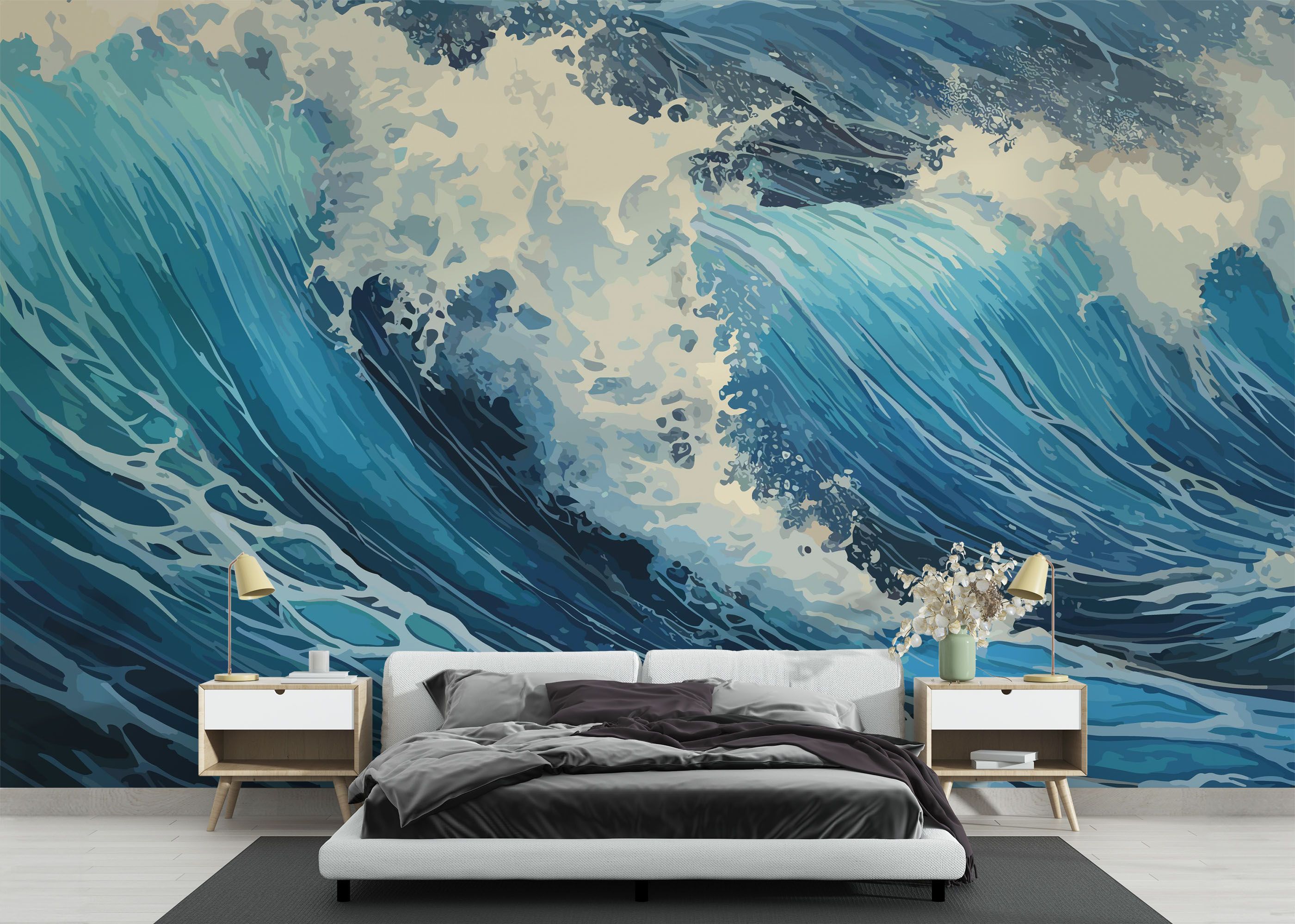Blue Art Wave mockup 3