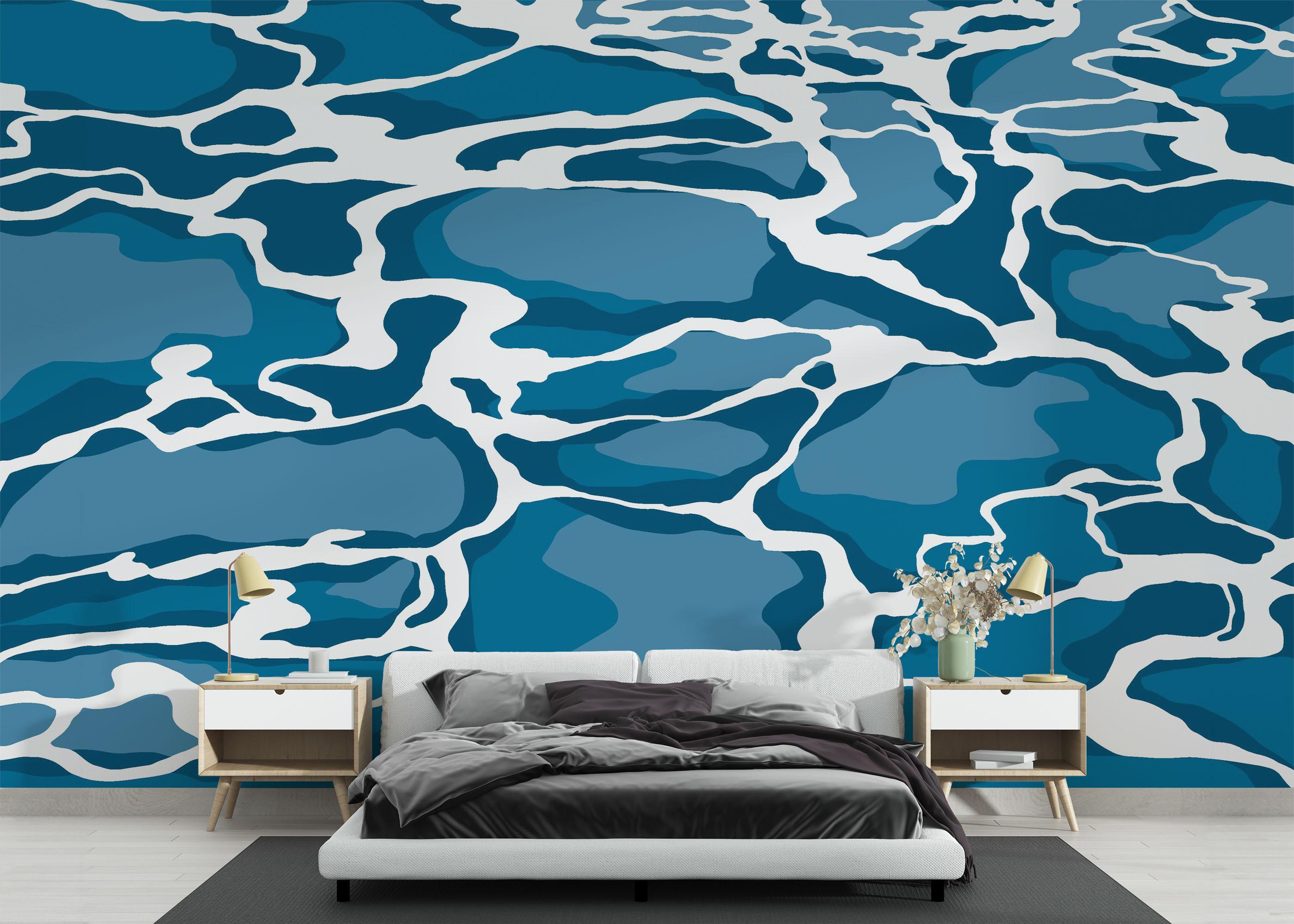 Fototapet Blue Water Art mockup 3