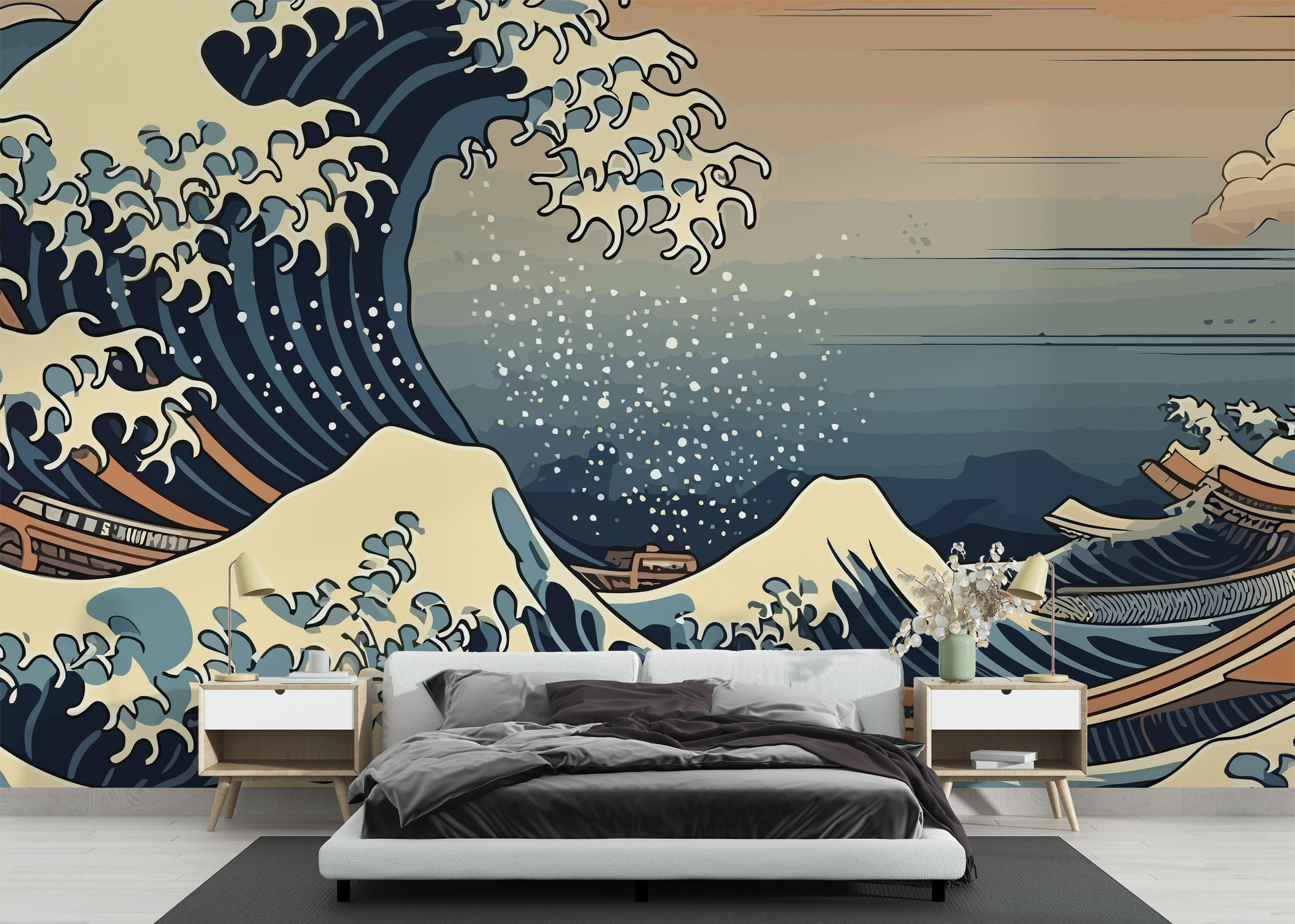 Fototapet Brown Boat Wave mockup 3