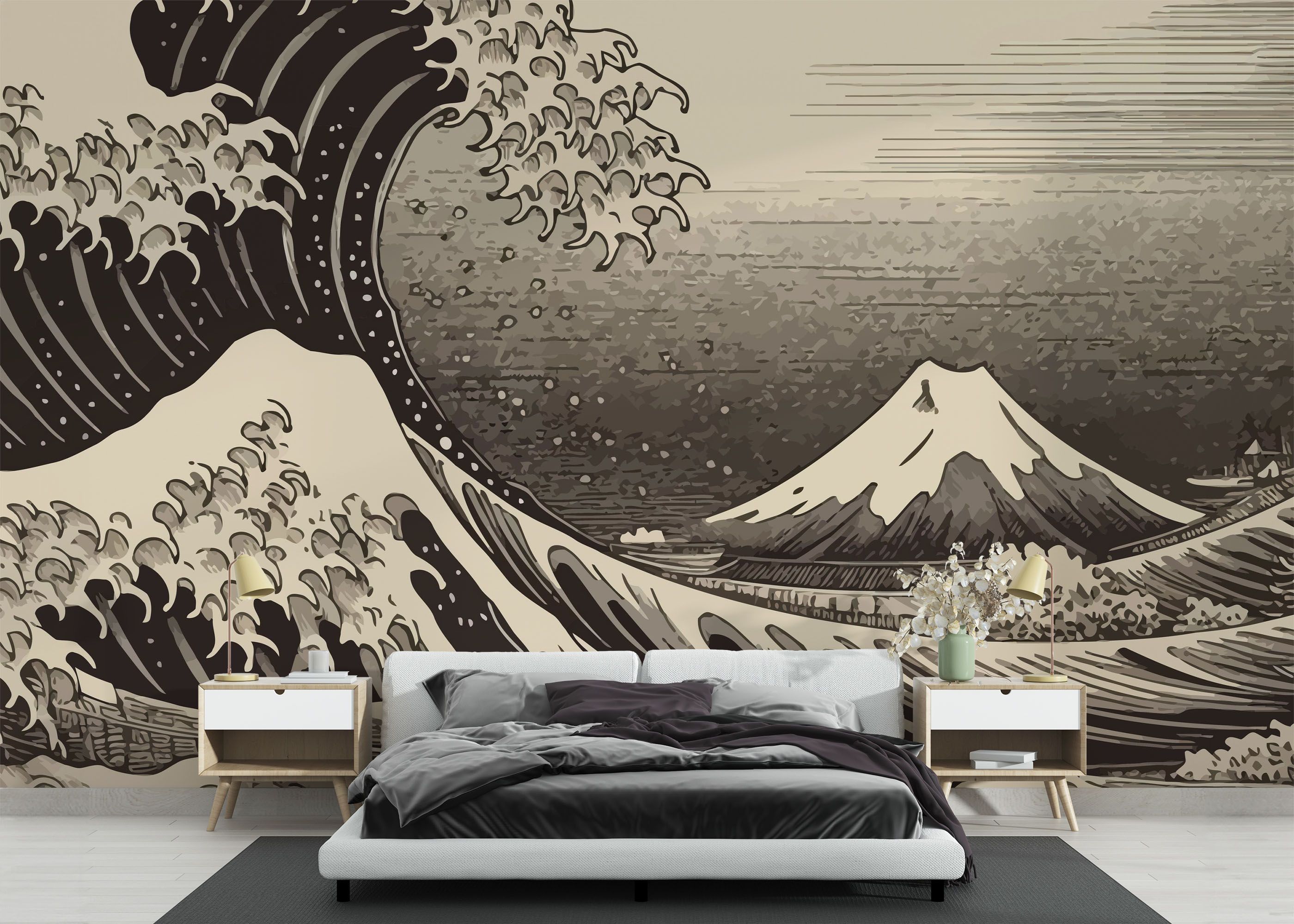 Cream Brown Wave mockup 3