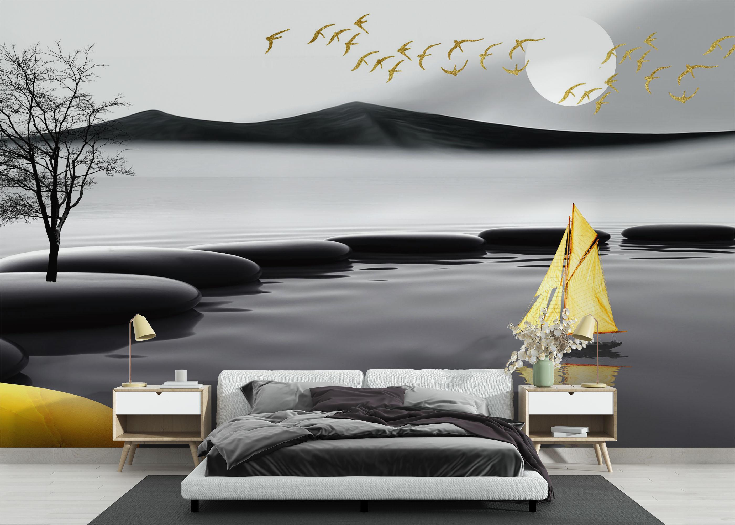 Fototapet Golden Journy mockup 3