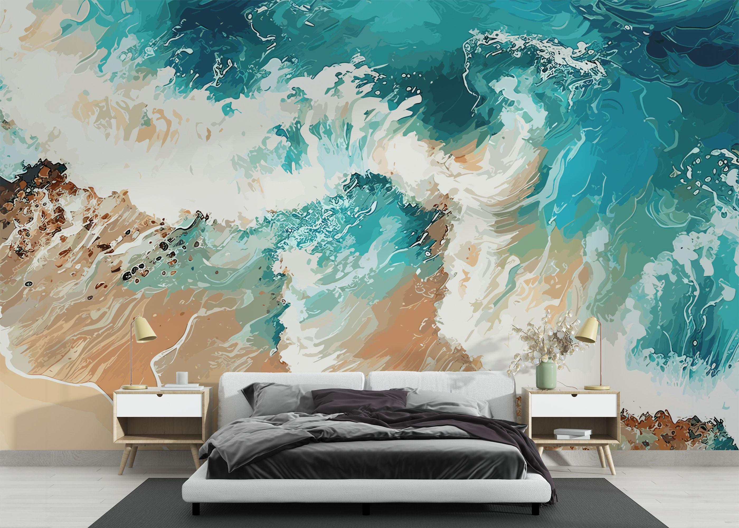 Fototapet Pretty Sand Wave mockup 3