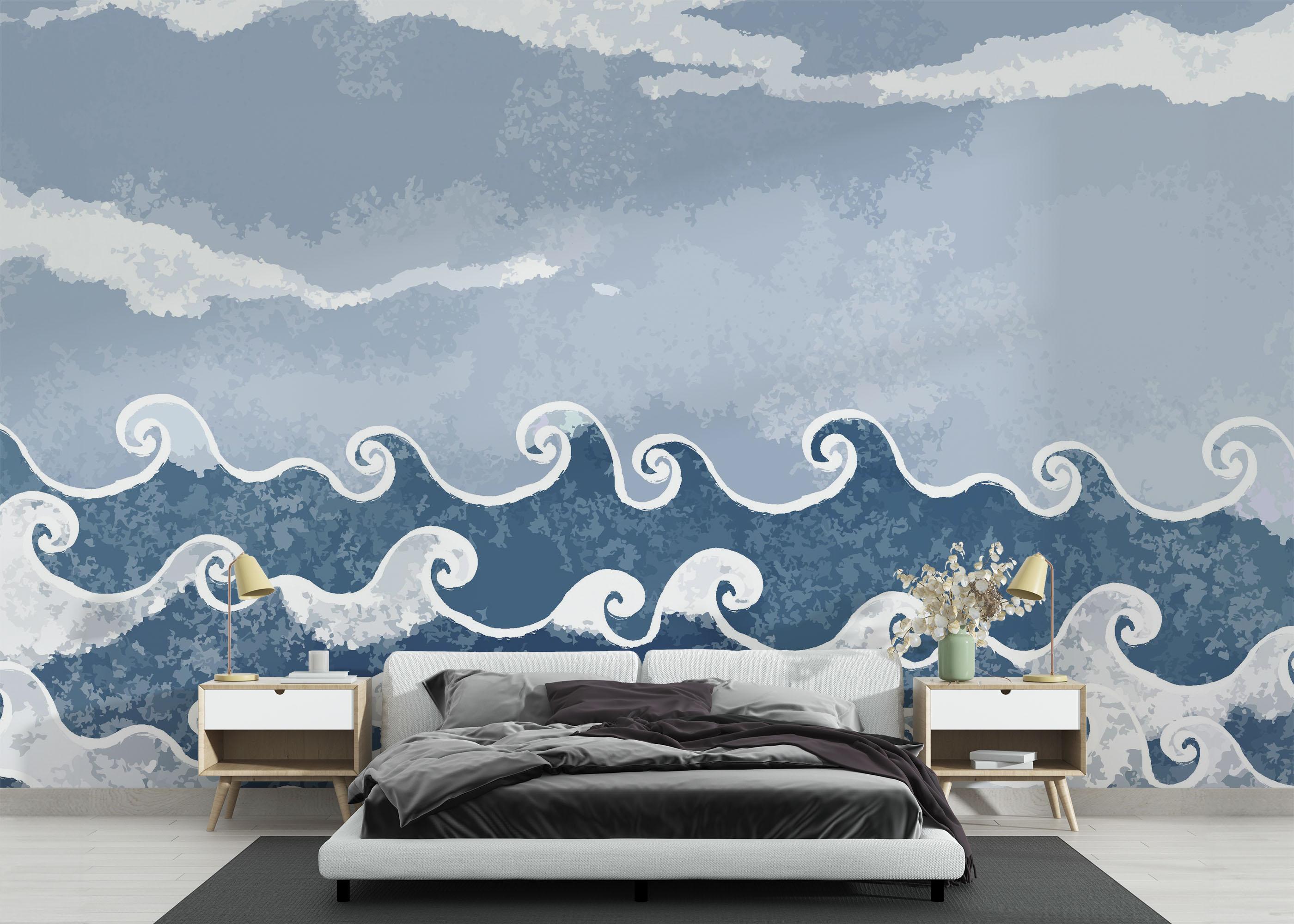 Fototapet Spiral Wave Art mockup 3