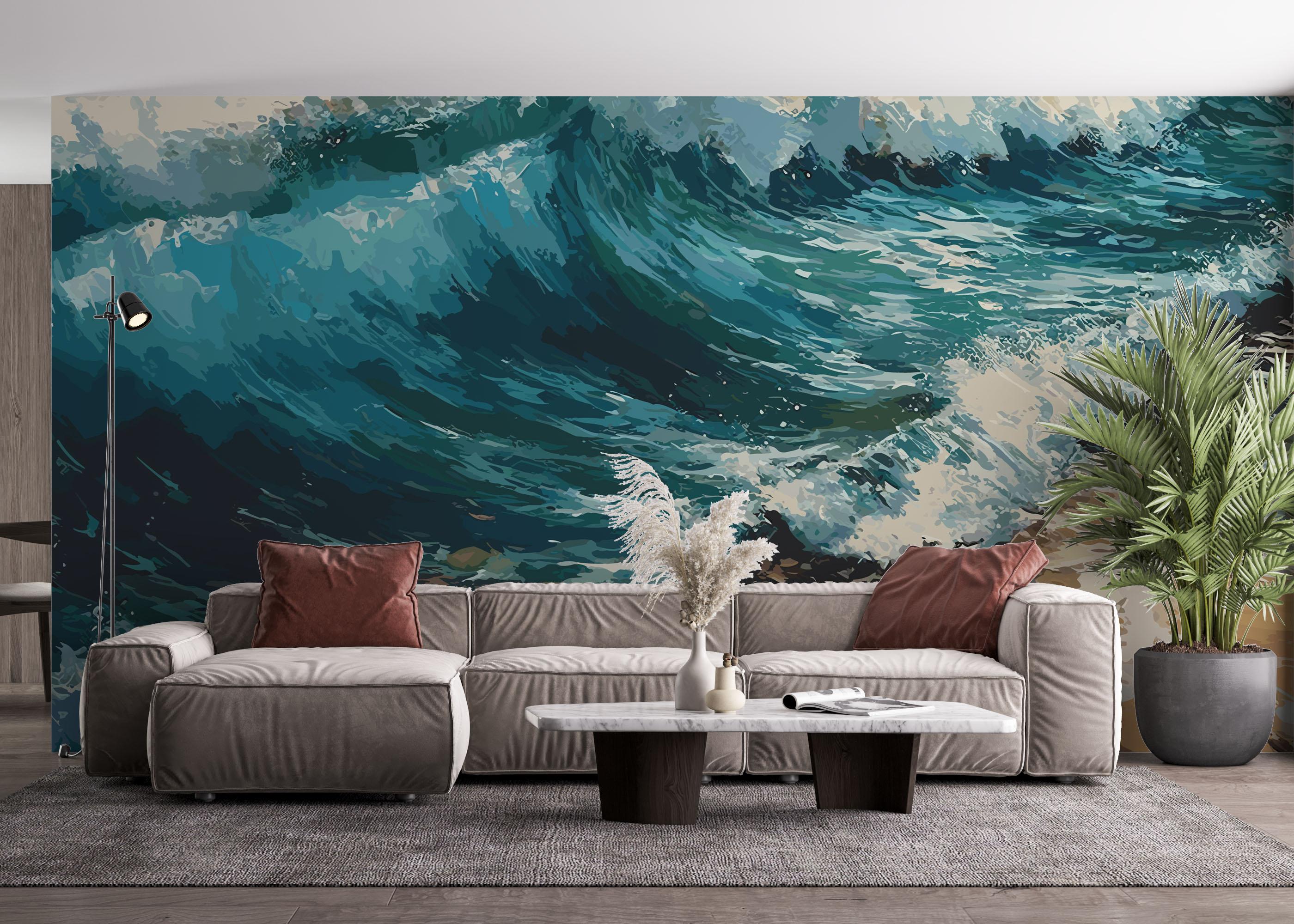 Fototapet Beach Sand Wave mockup 4