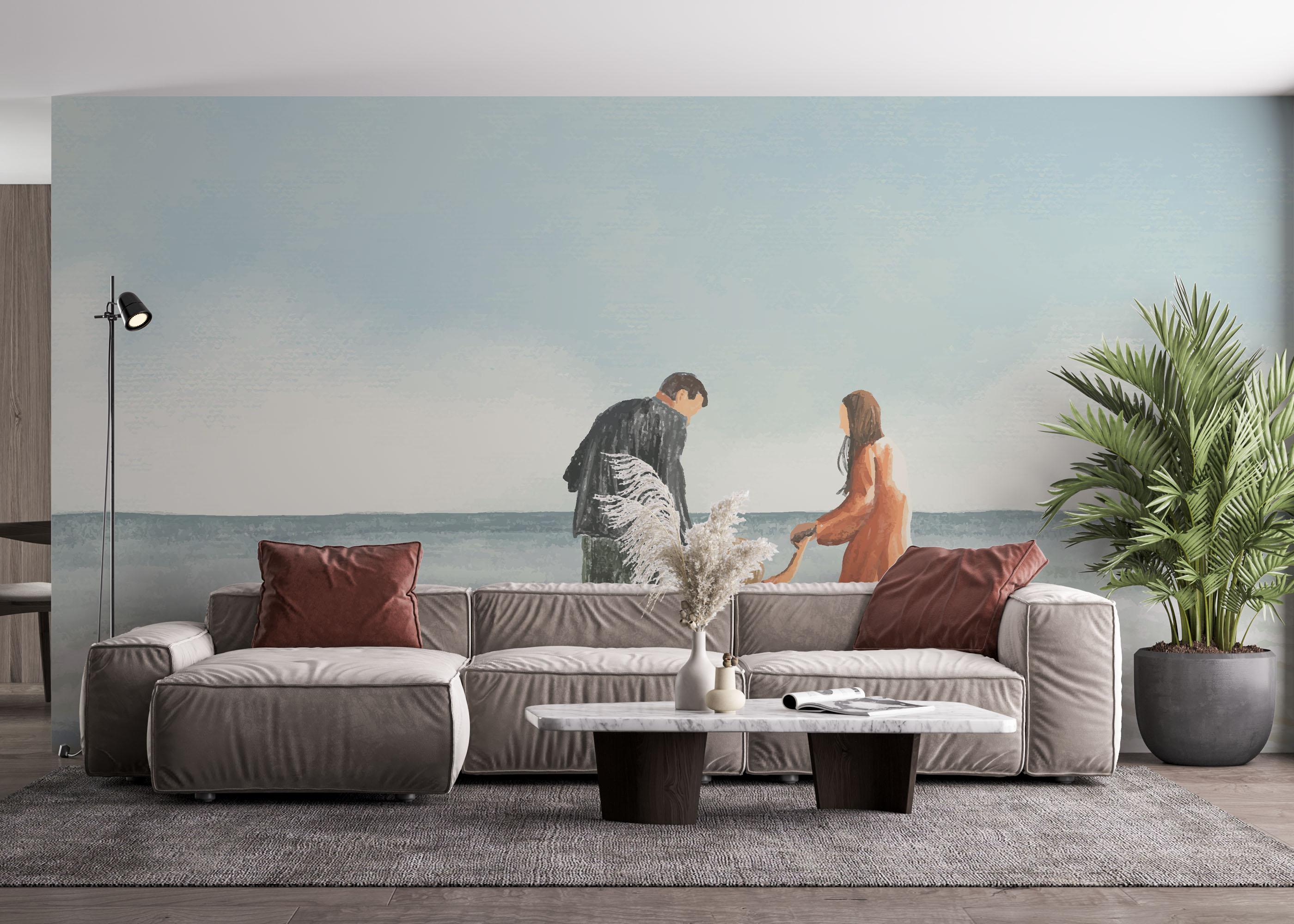 Fototapet Family Beach Art mockup 4