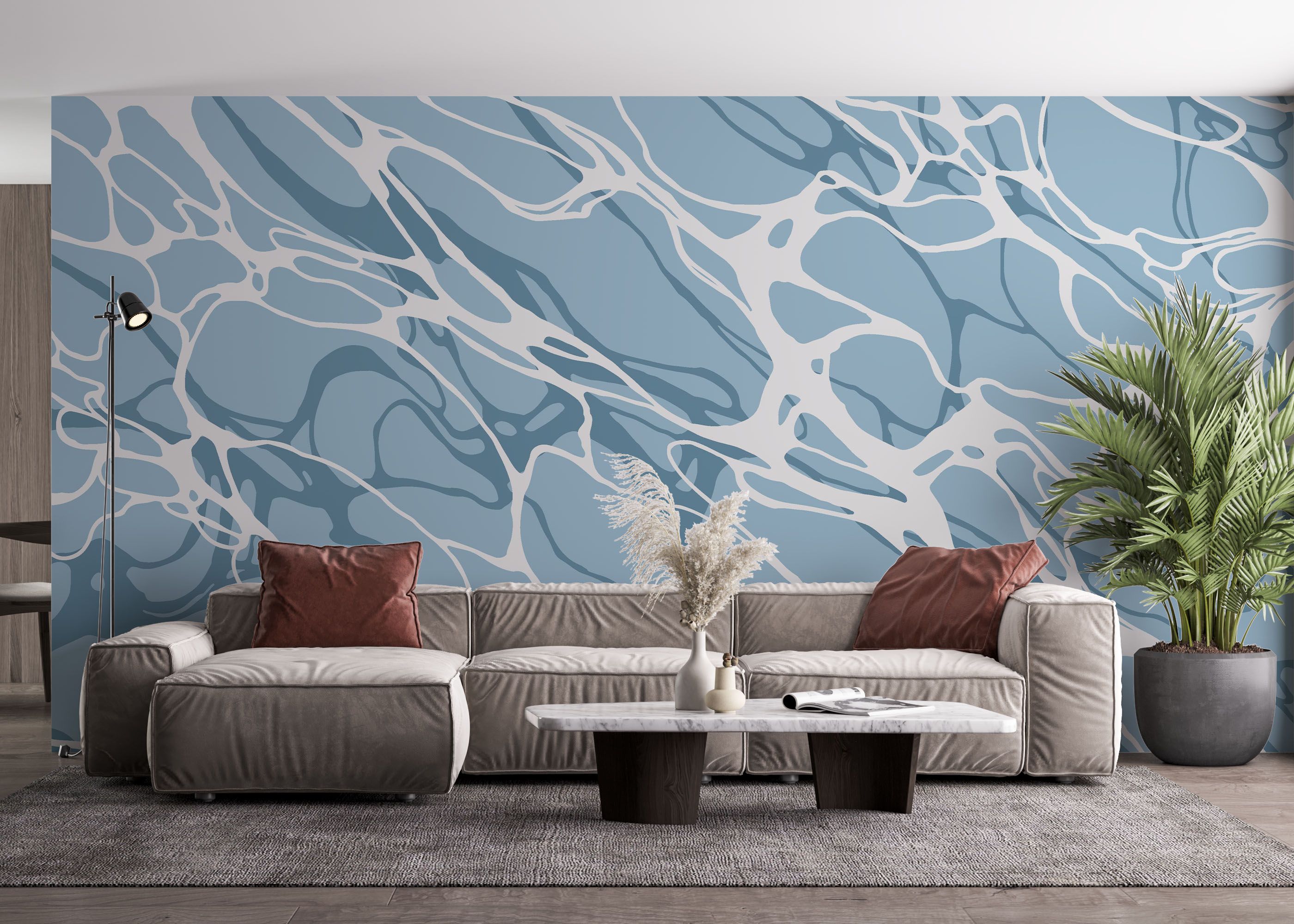 Light Blue Water Art mockup 4