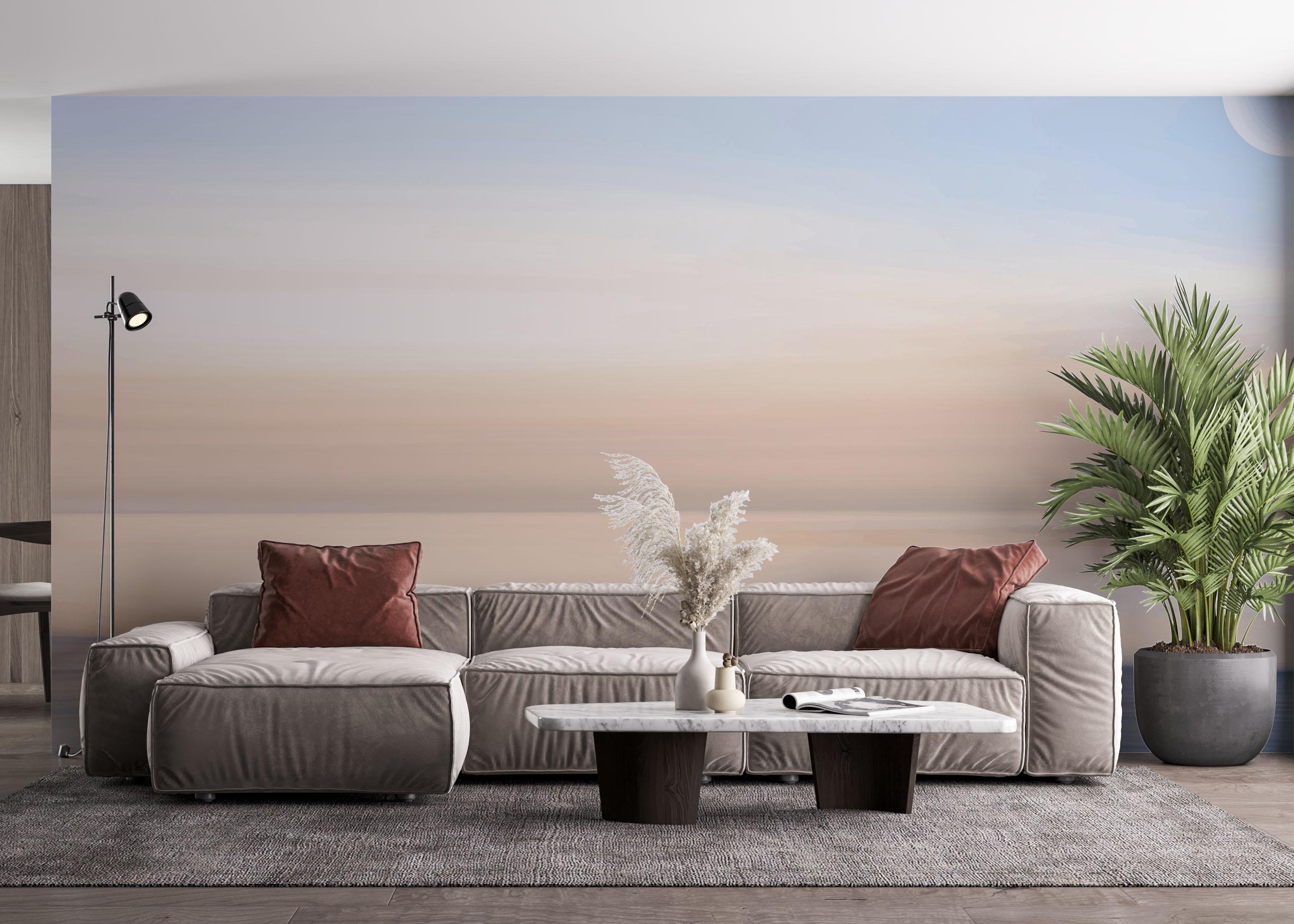 Fototapet Pastel Moon Ocean mockup 4