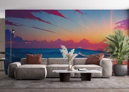 Pink Sunset Ocean mockup 4