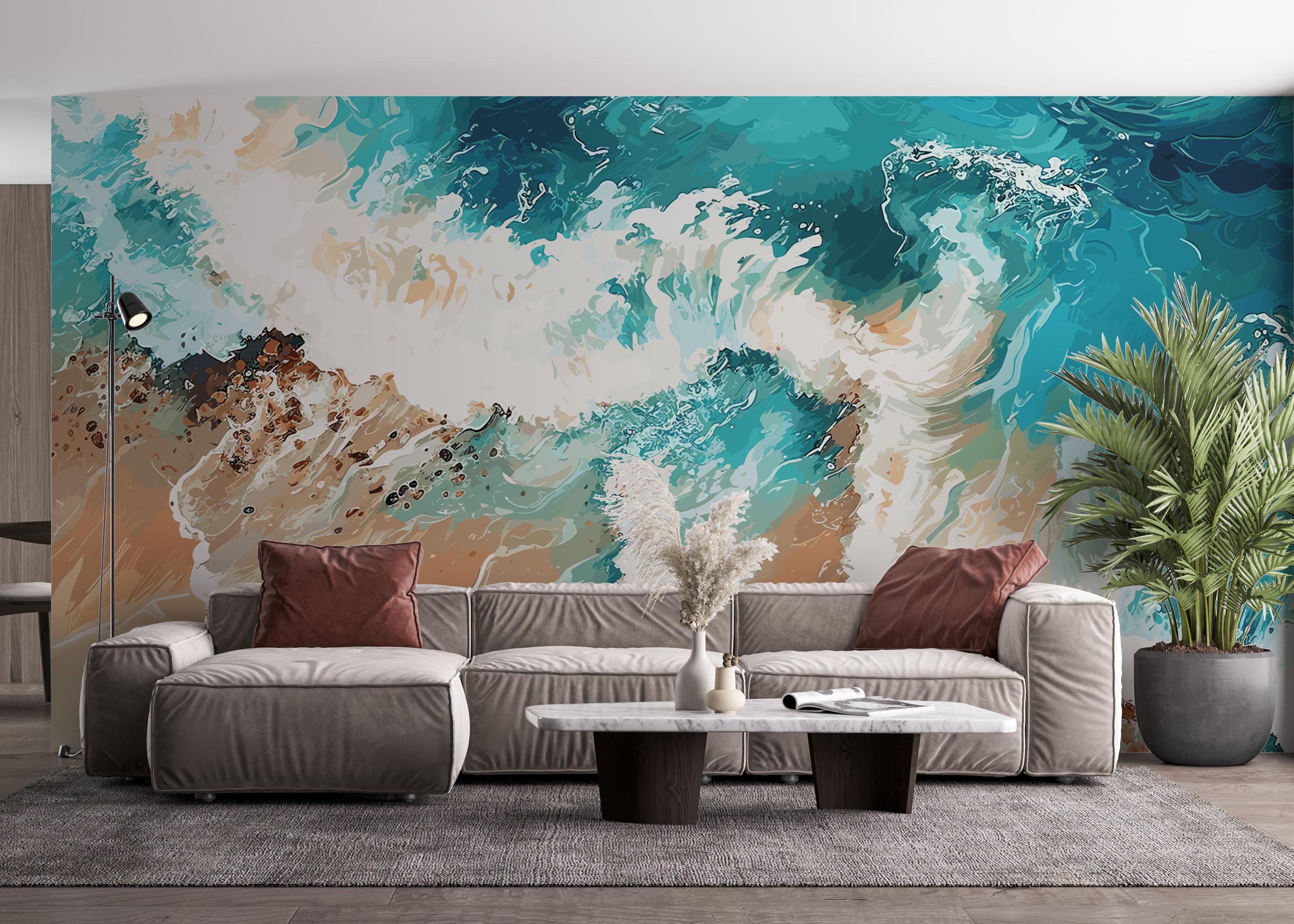 Fototapet Pretty Sand Wave mockup 4