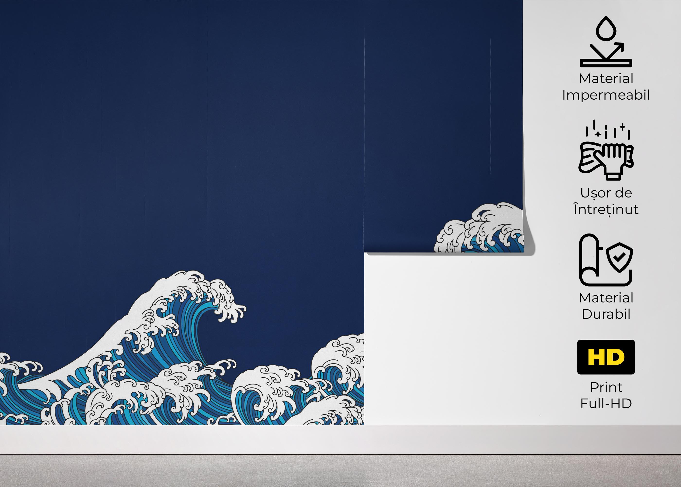 Fototapet Asian Style Wave mockup 5