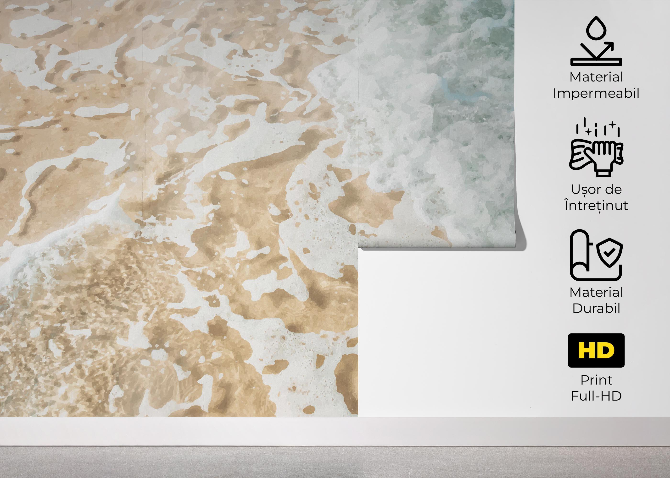 Fototapet Blue Cream Beach mockup 5