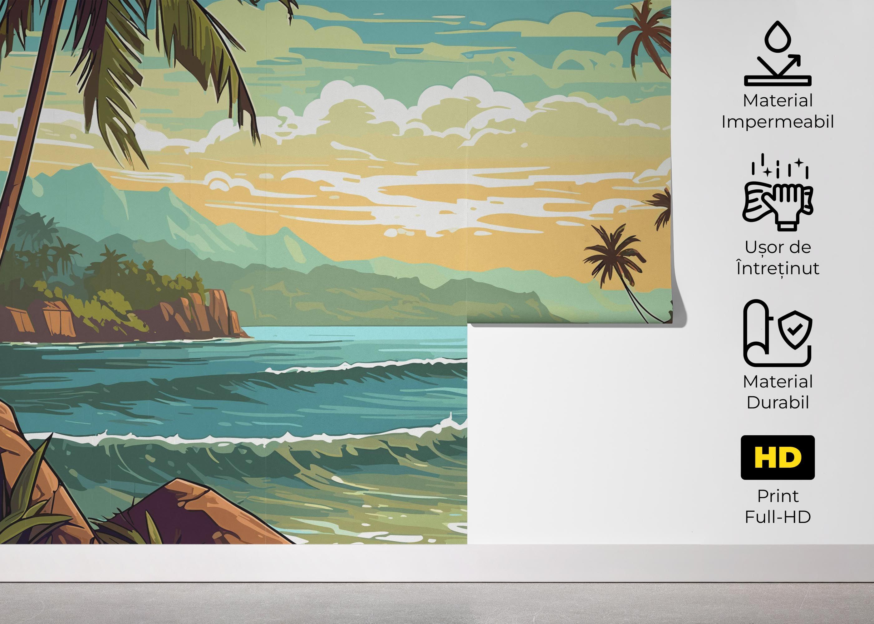 Cartoon Beach Art mockup 5