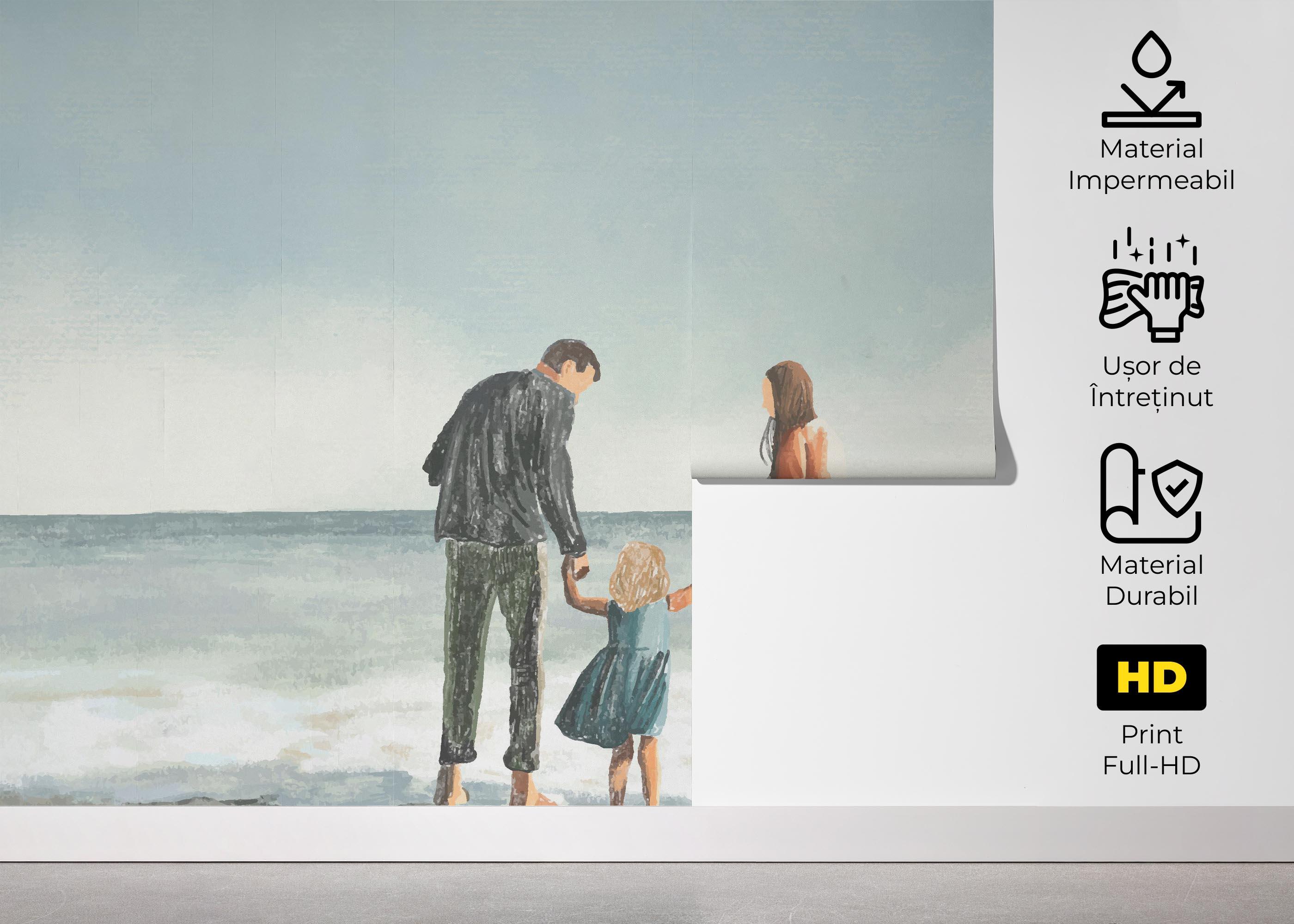 Fototapet Family Beach Art mockup 5