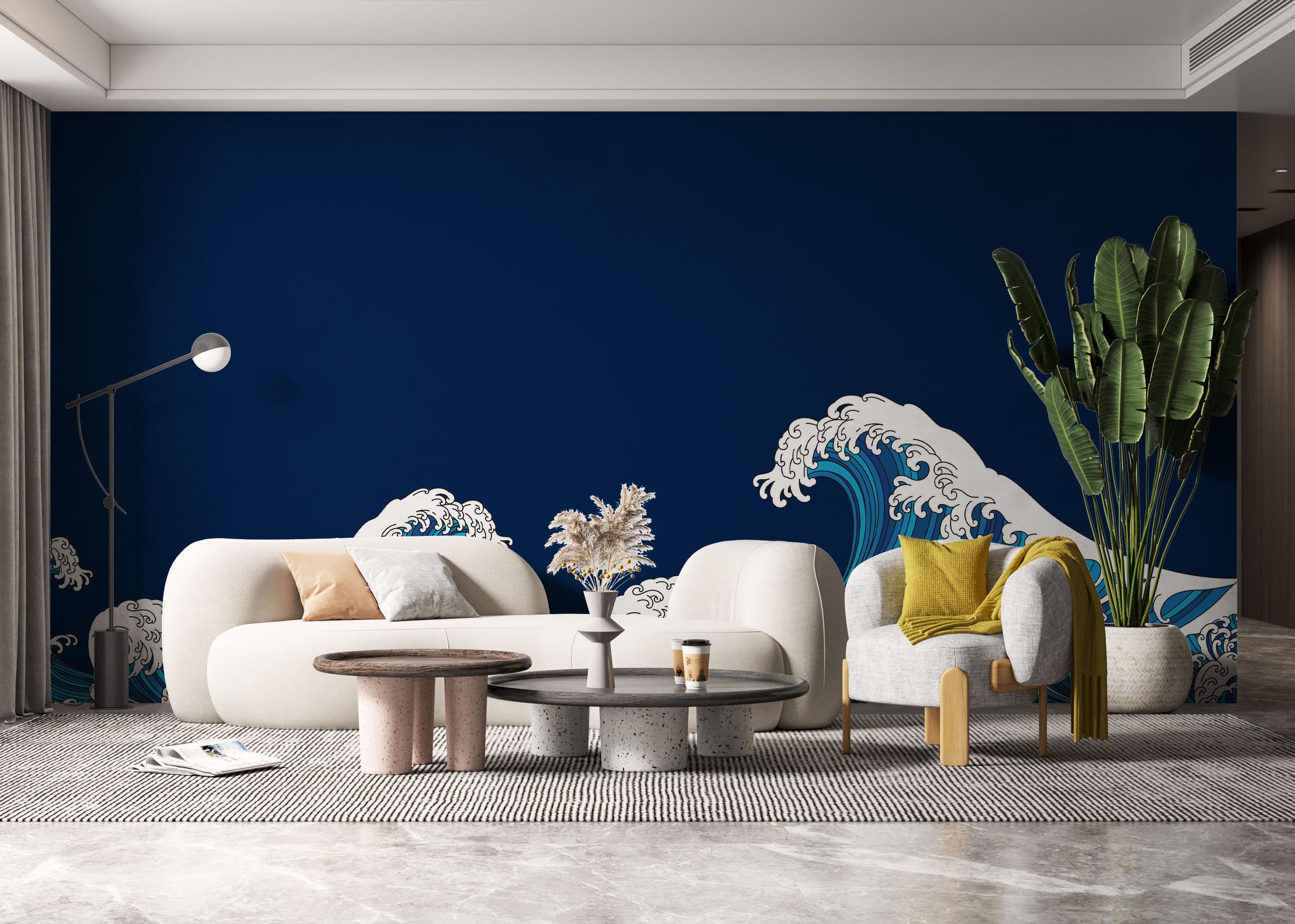 Fototapet Asian Style Wave mockup 6