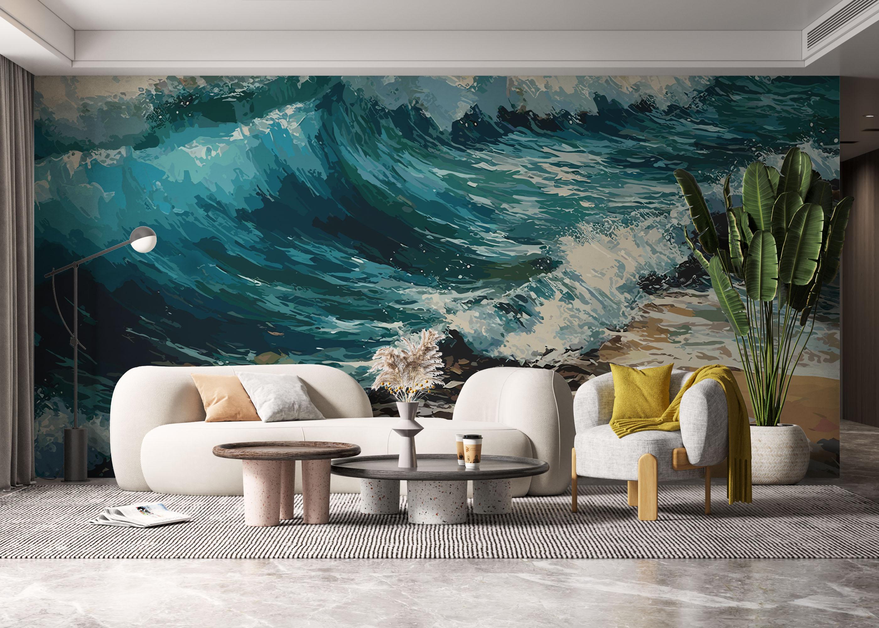 Fototapet Beach Sand Wave mockup 6