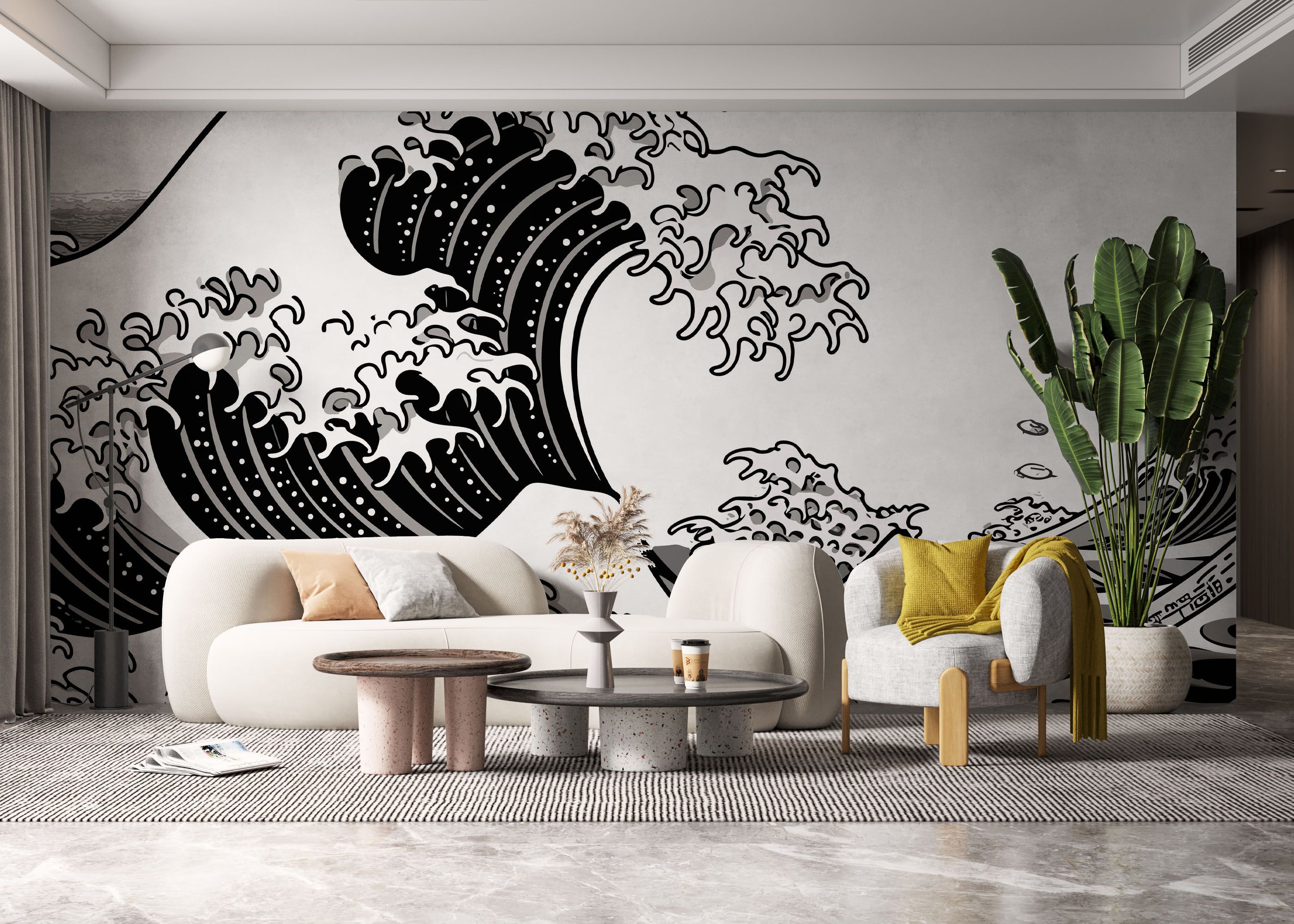 Black Line Wave mockup 6