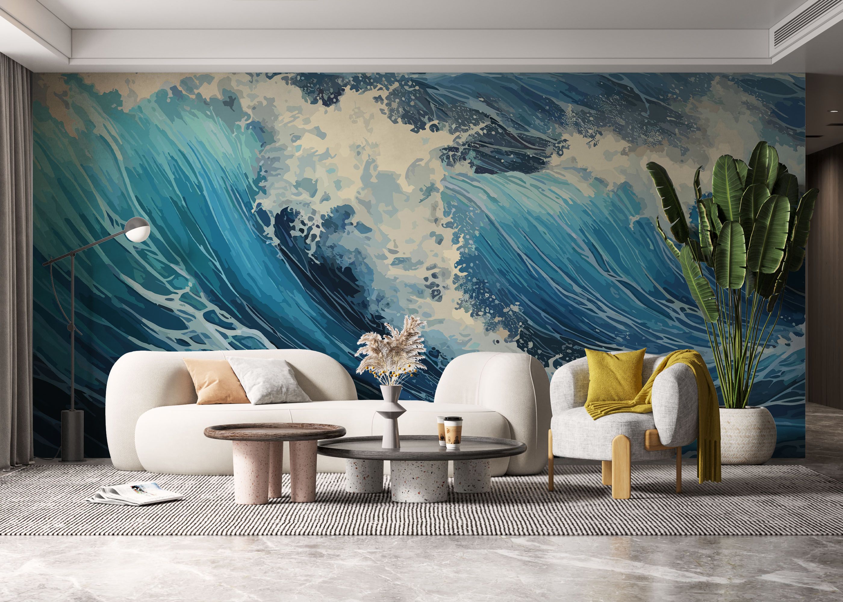 Blue Art Wave mockup 6