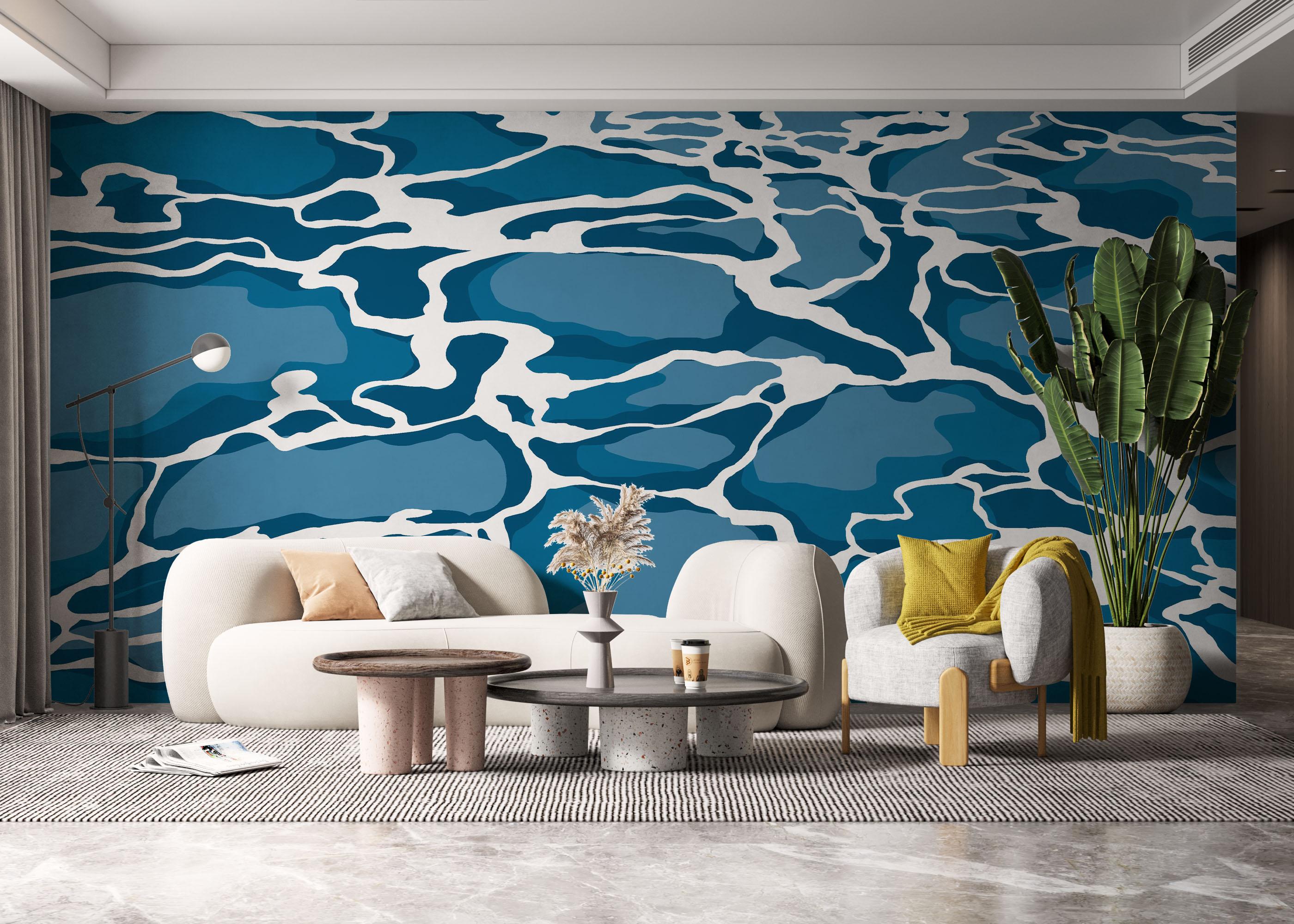 Fototapet Blue Water Art mockup 6