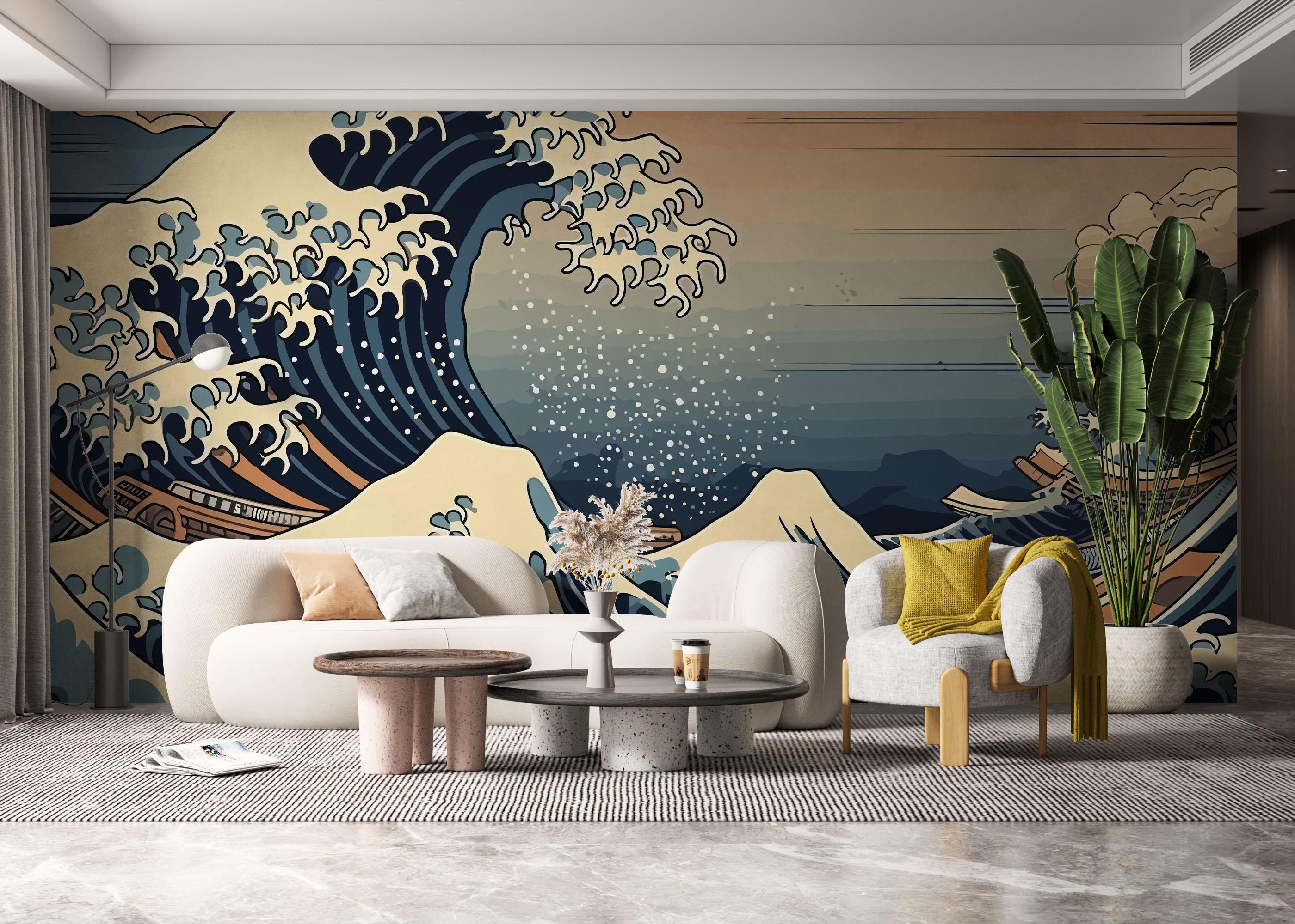 Fototapet Brown Boat Wave mockup 6