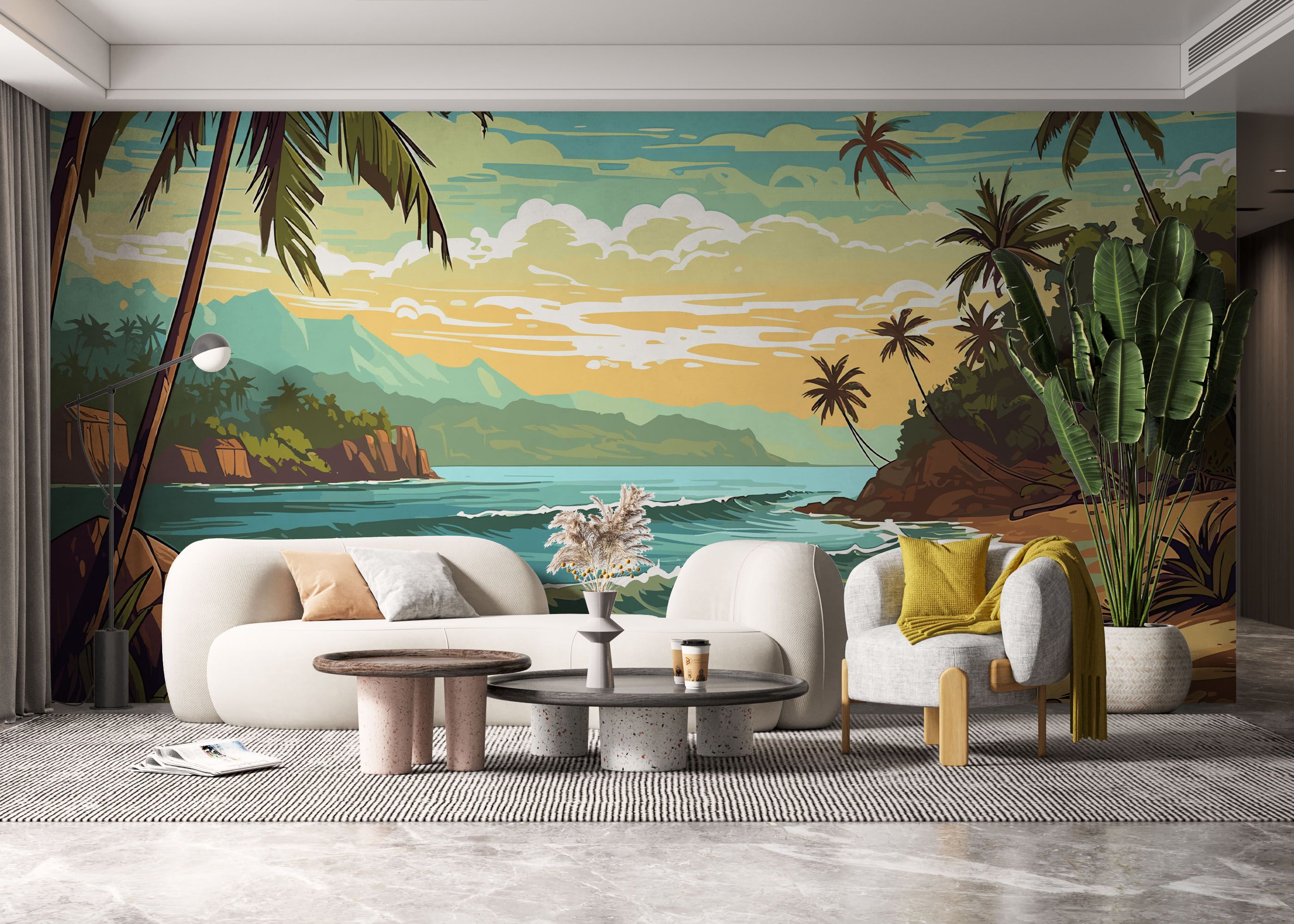 Cartoon Beach Art mockup 6