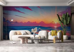 Pink Sunset Ocean mockup 6