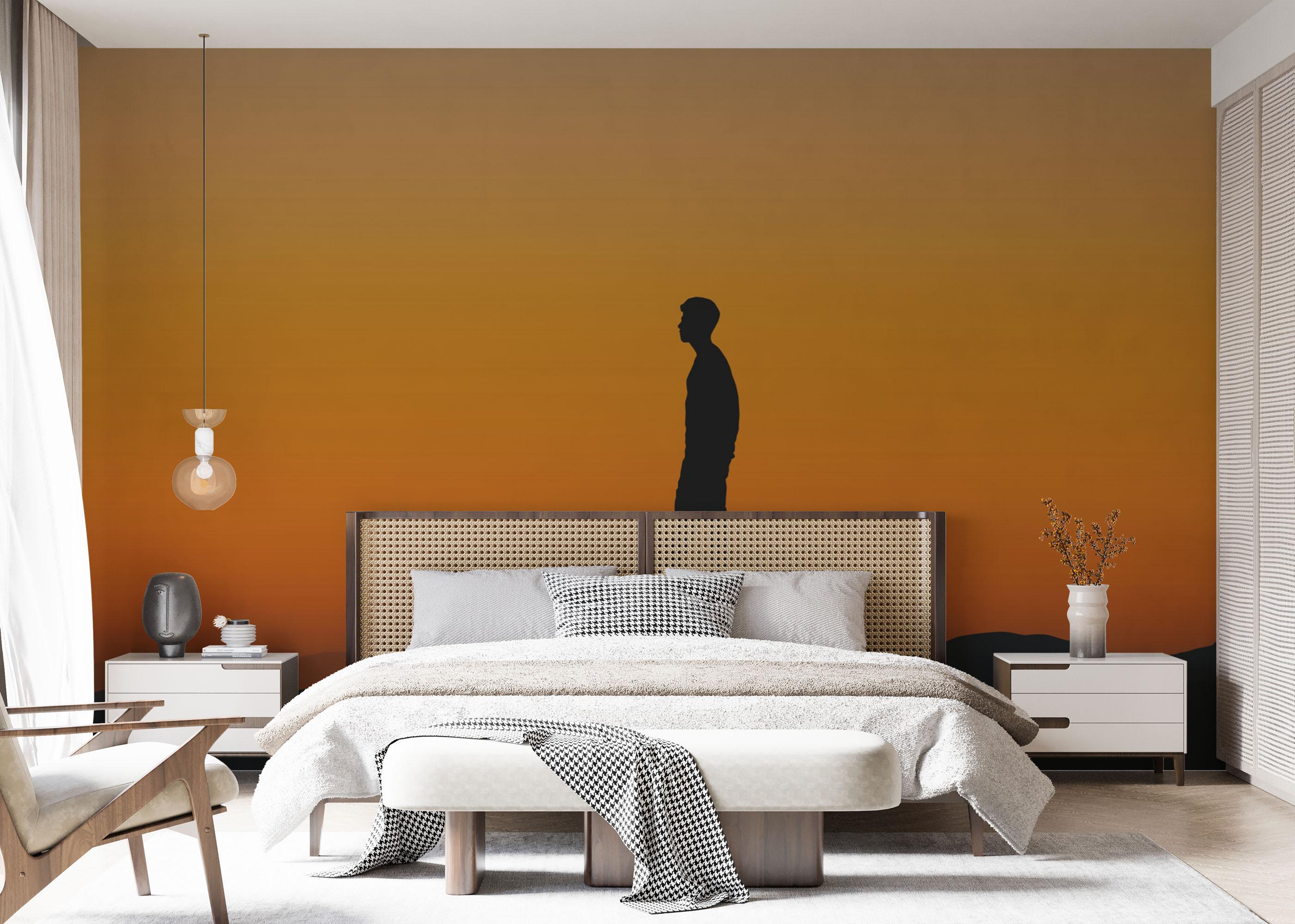 Fototapet Man Shilouette mockup 7