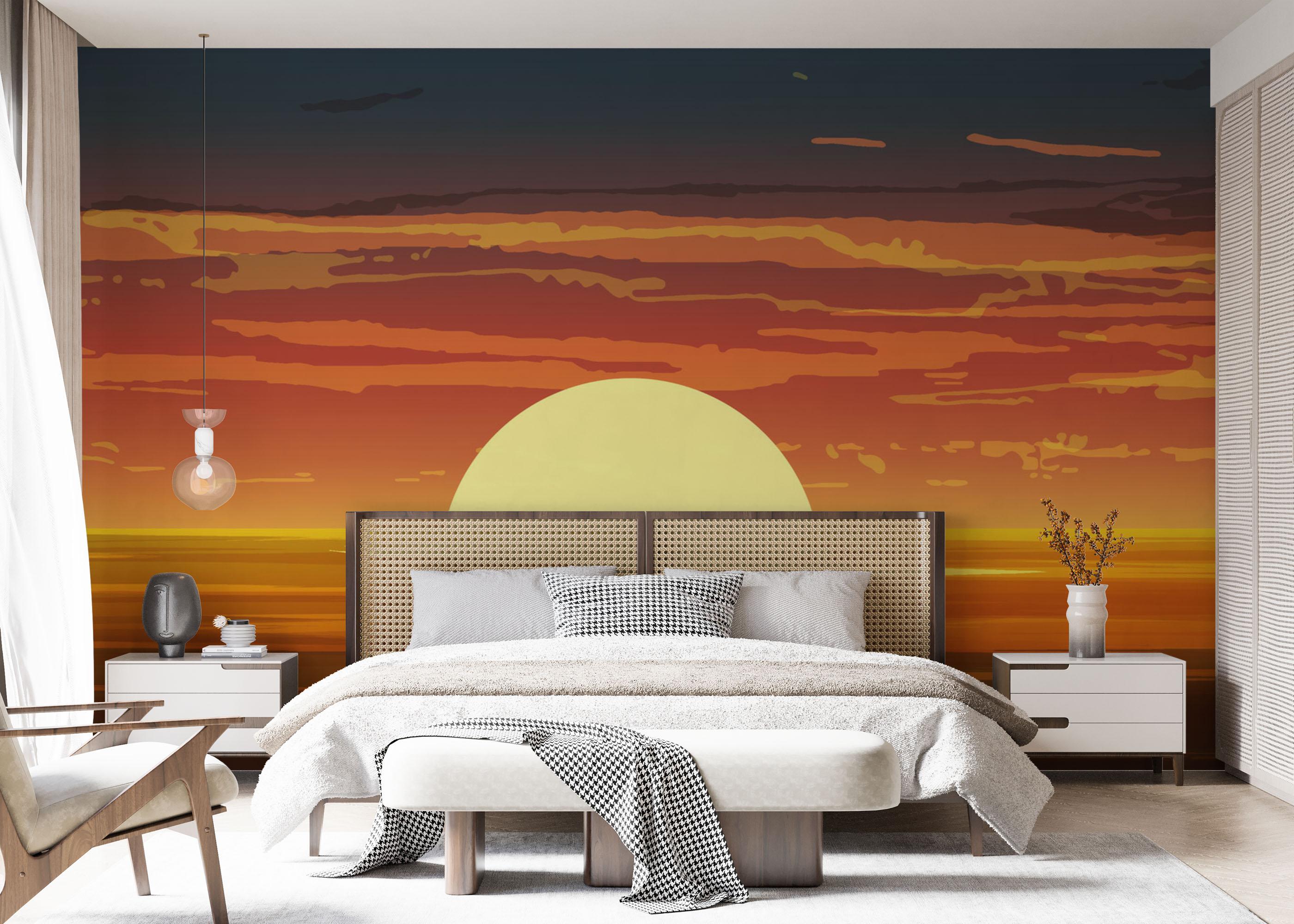 Fototapet Sunset Color Mix mockup 7