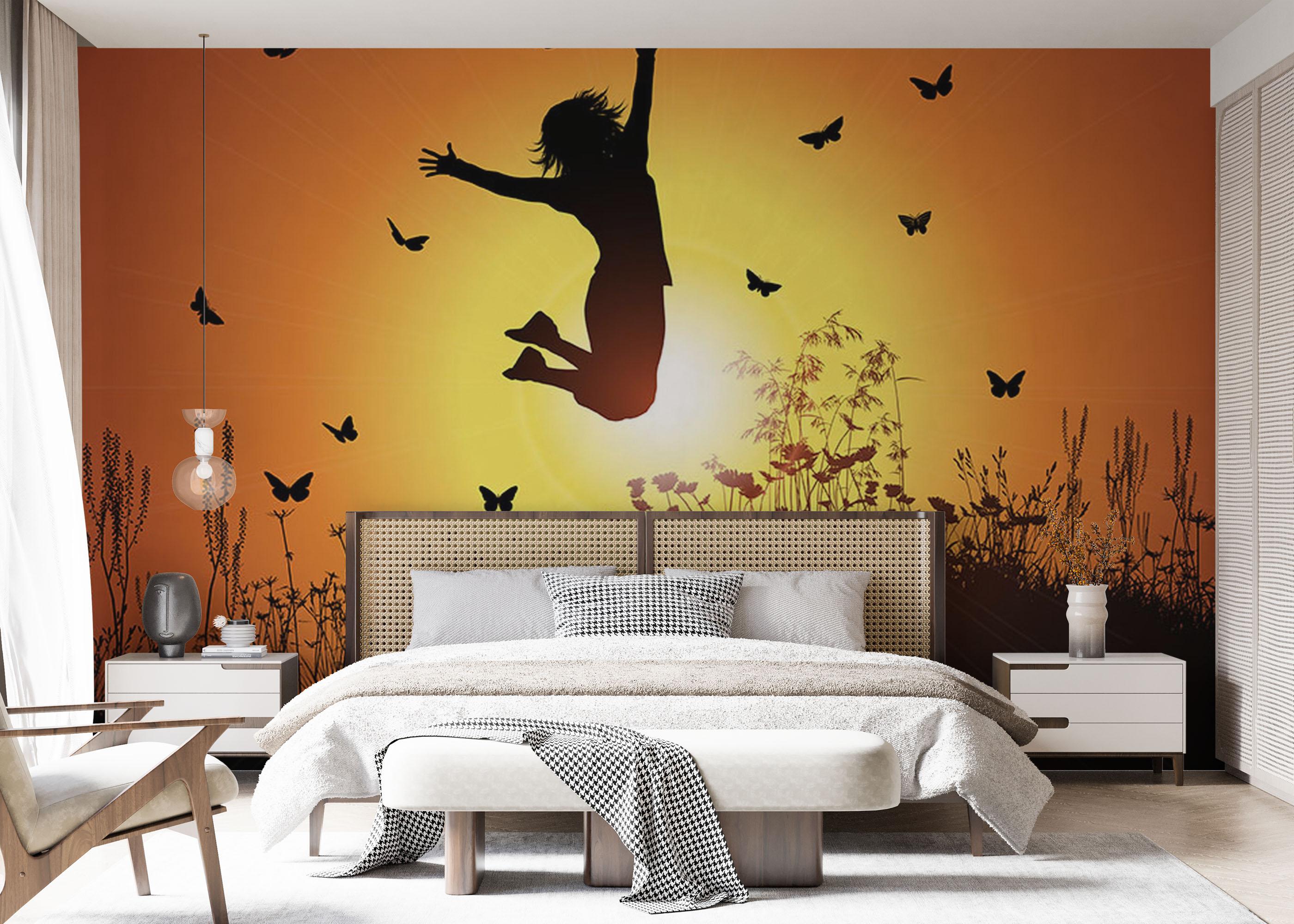 Fototapet Sunset Jump mockup 7