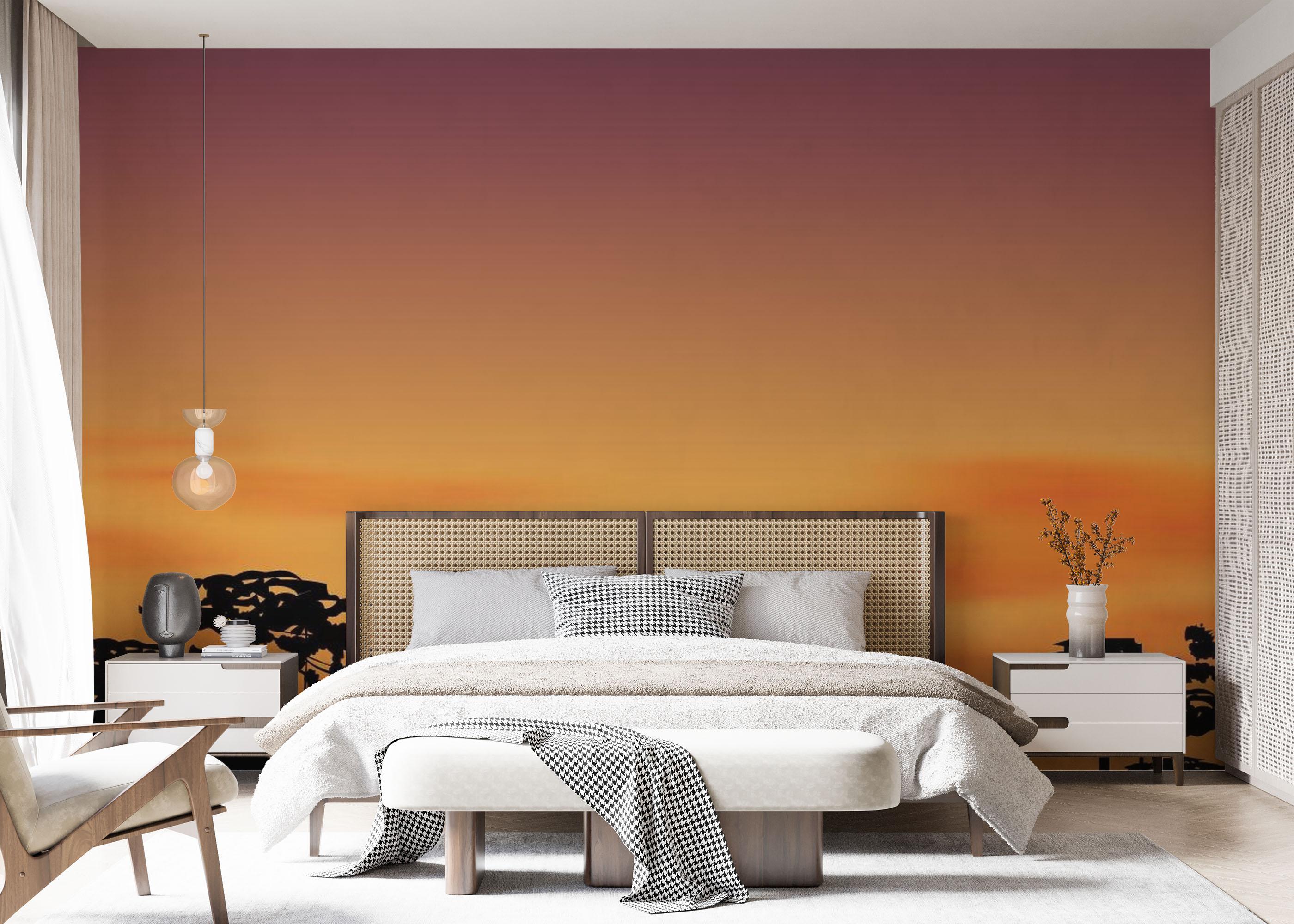 Fototapet Sunset Tree Hill mockup 7