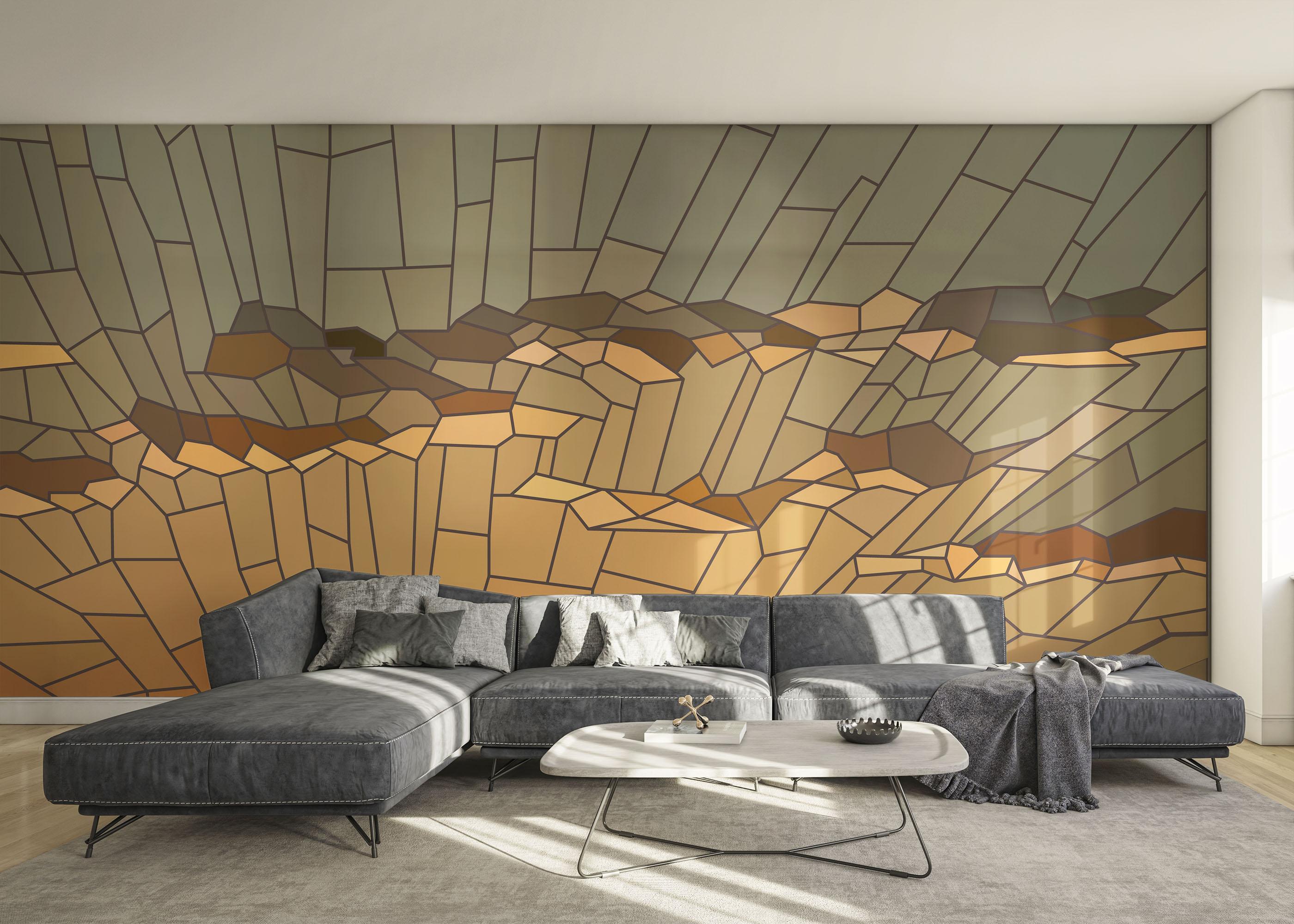 Fototapet Sunset Glass Art mockup 0