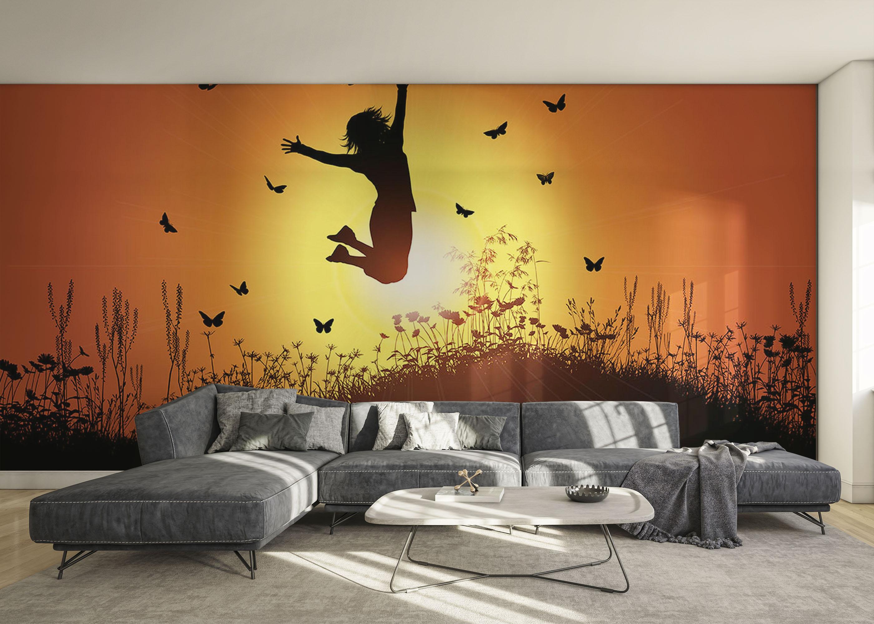 Fototapet Sunset Jump mockup 0