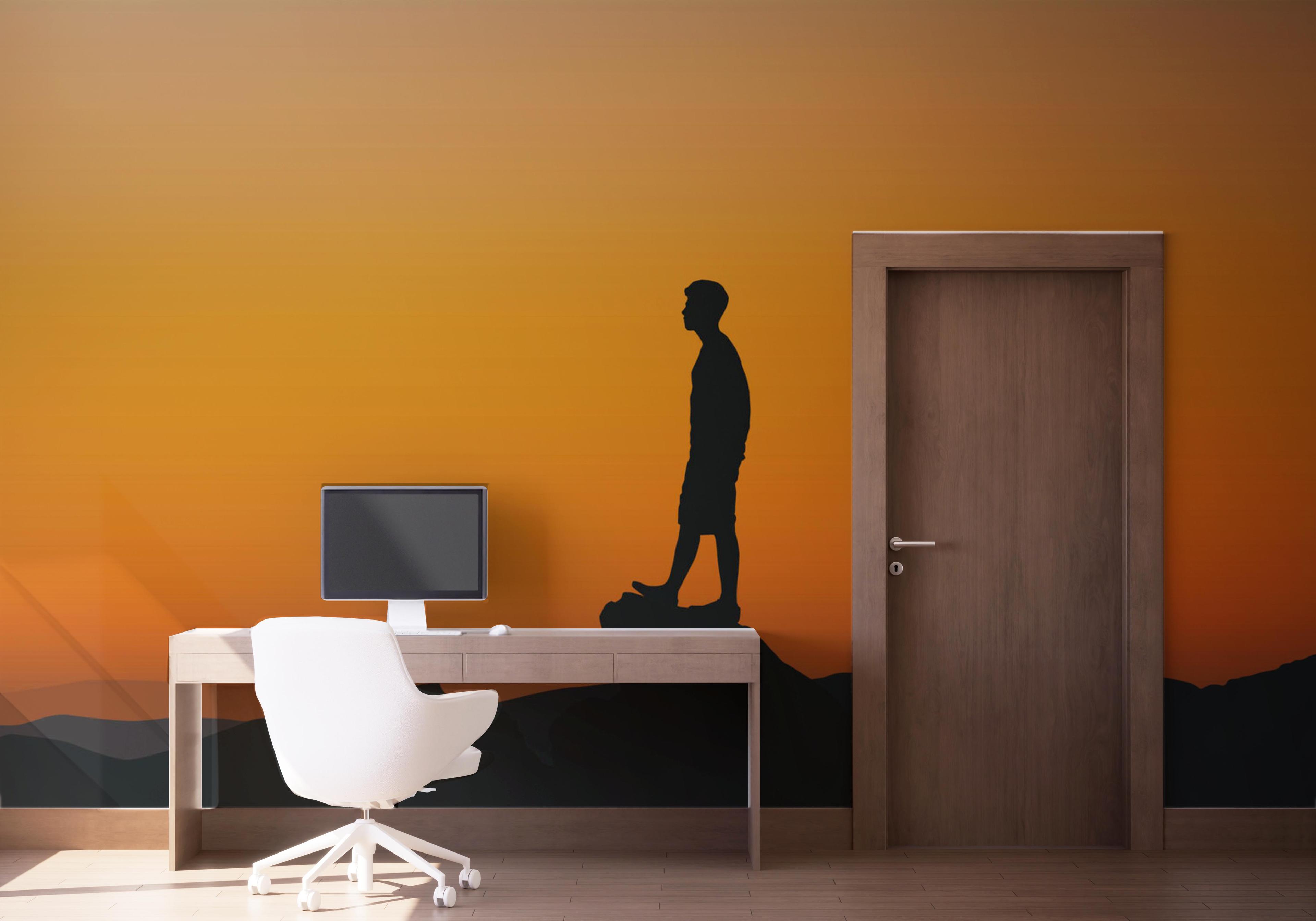 Fototapet Man Shilouette mockup 1