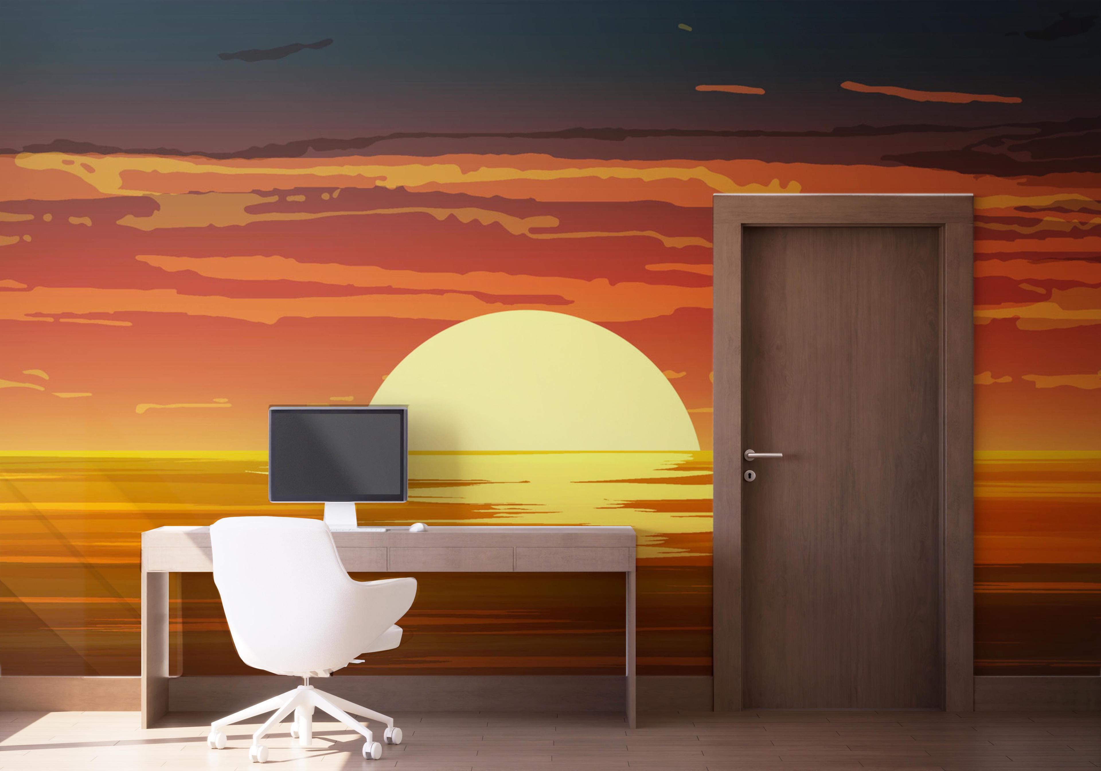 Fototapet Sunset Color Mix mockup 1