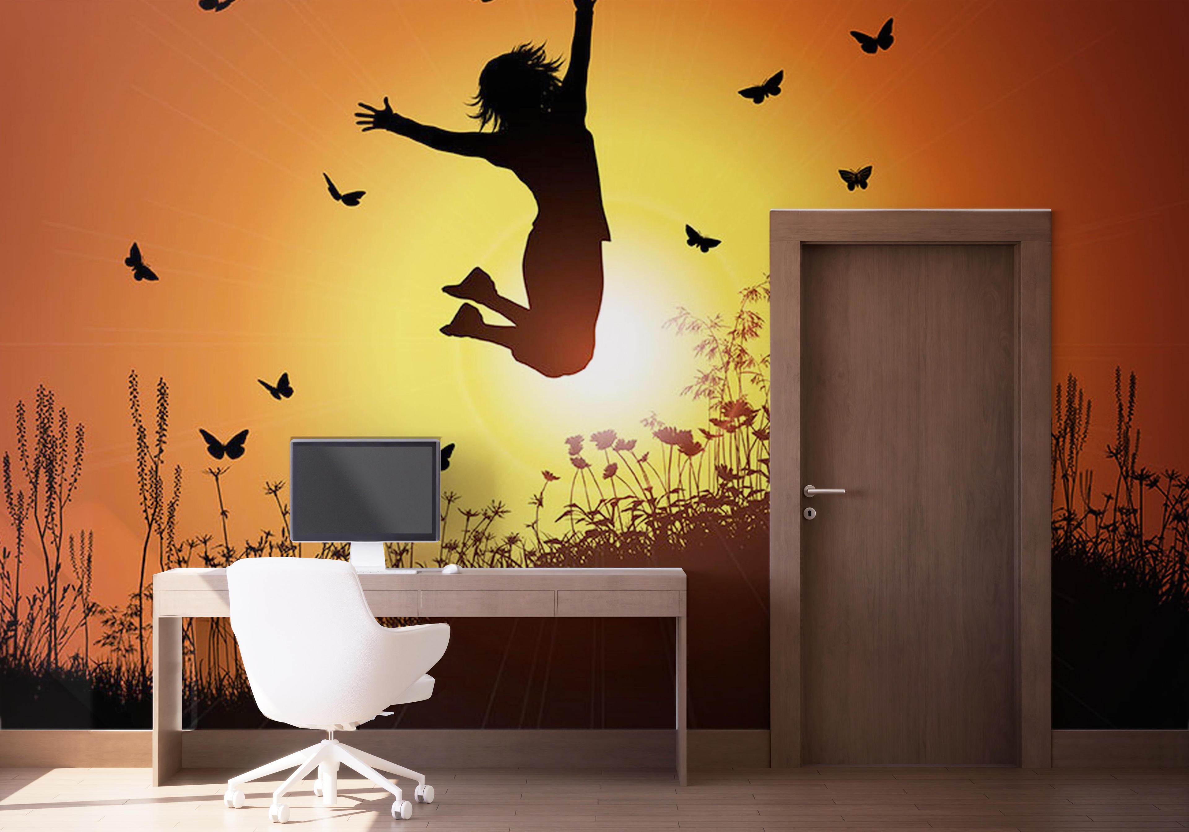 Fototapet Sunset Jump mockup 1