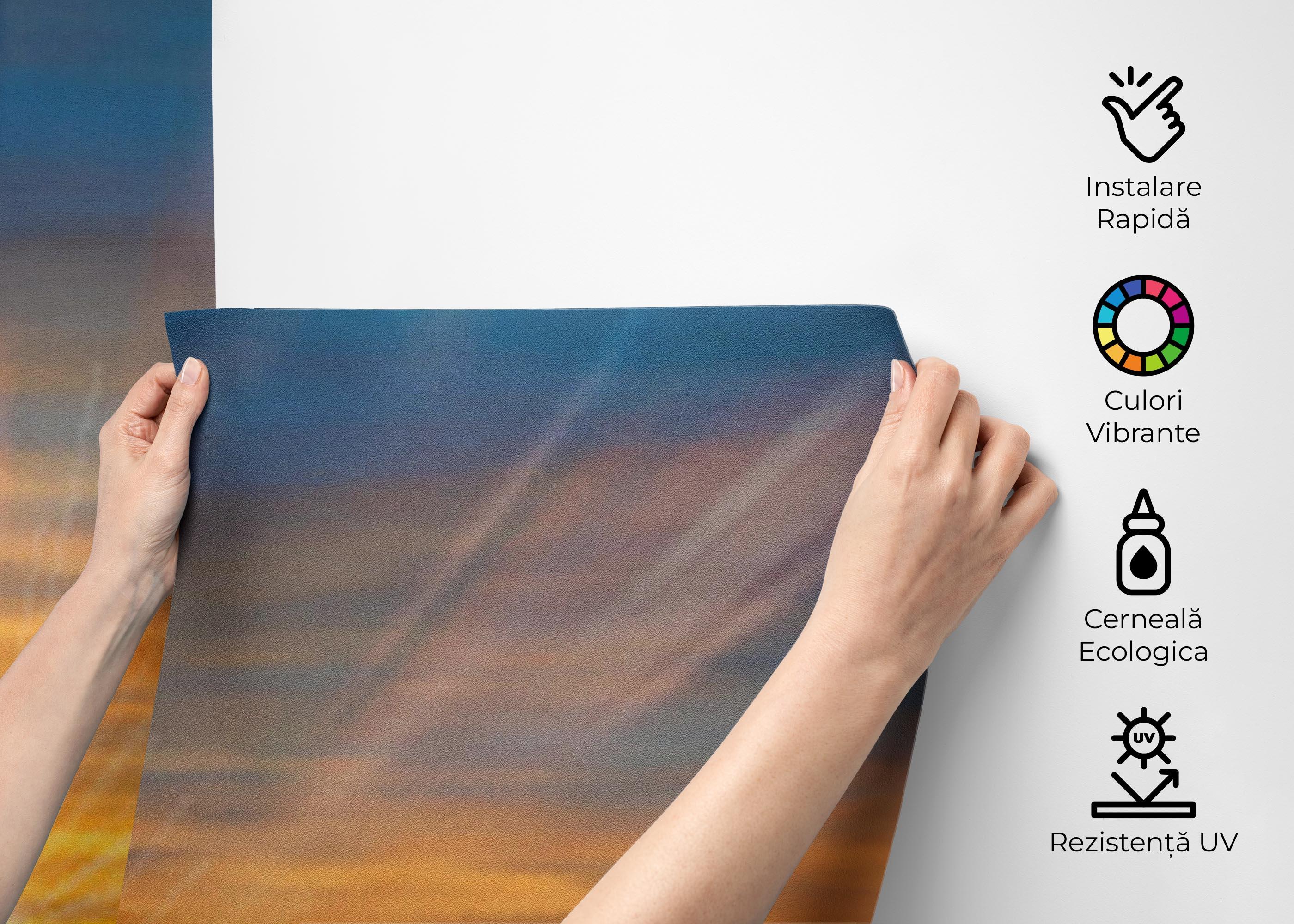 Fototapet Blue Sunset Ocean mockup 2