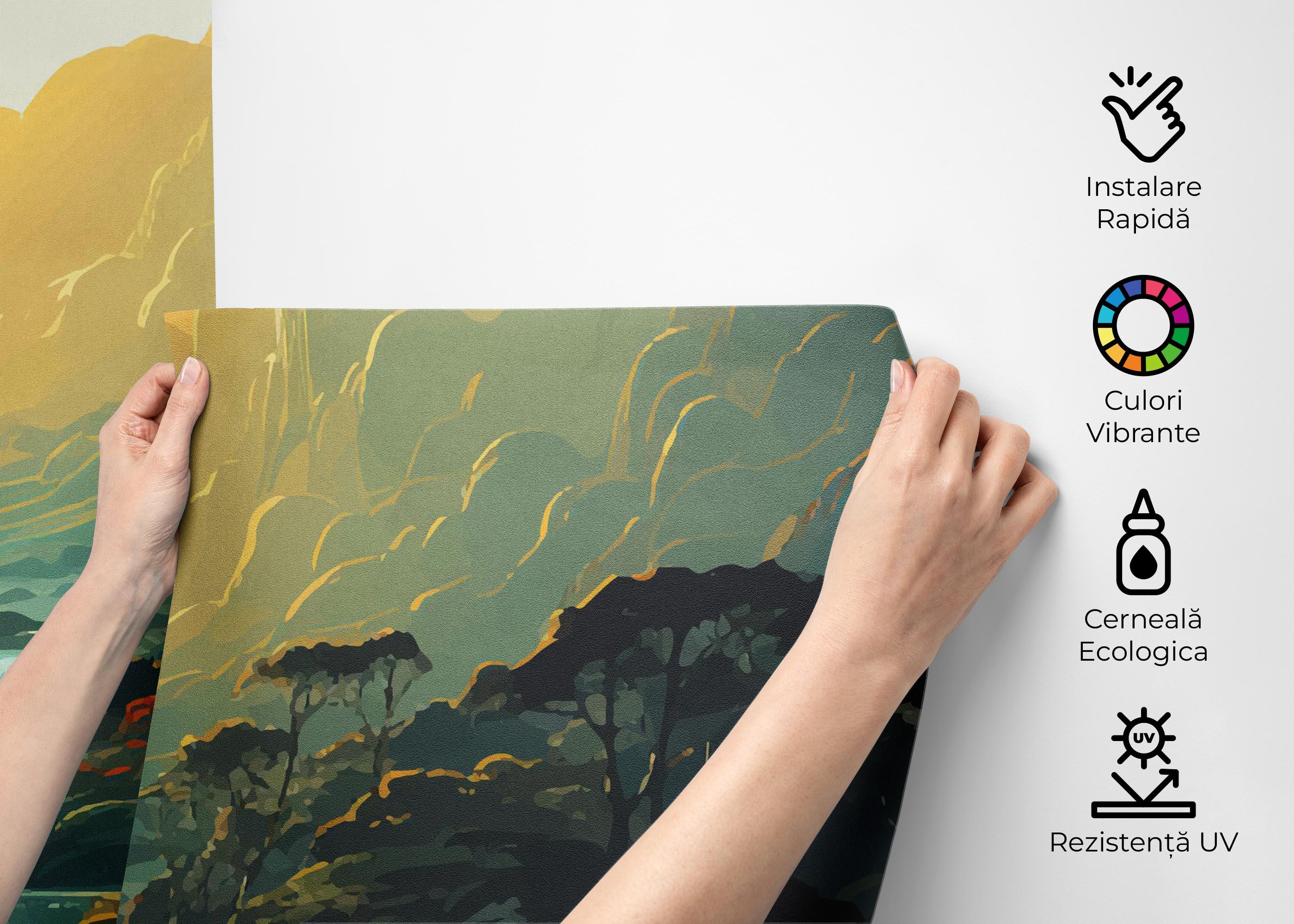 Fototapet Red Flower Sunset mockup 2