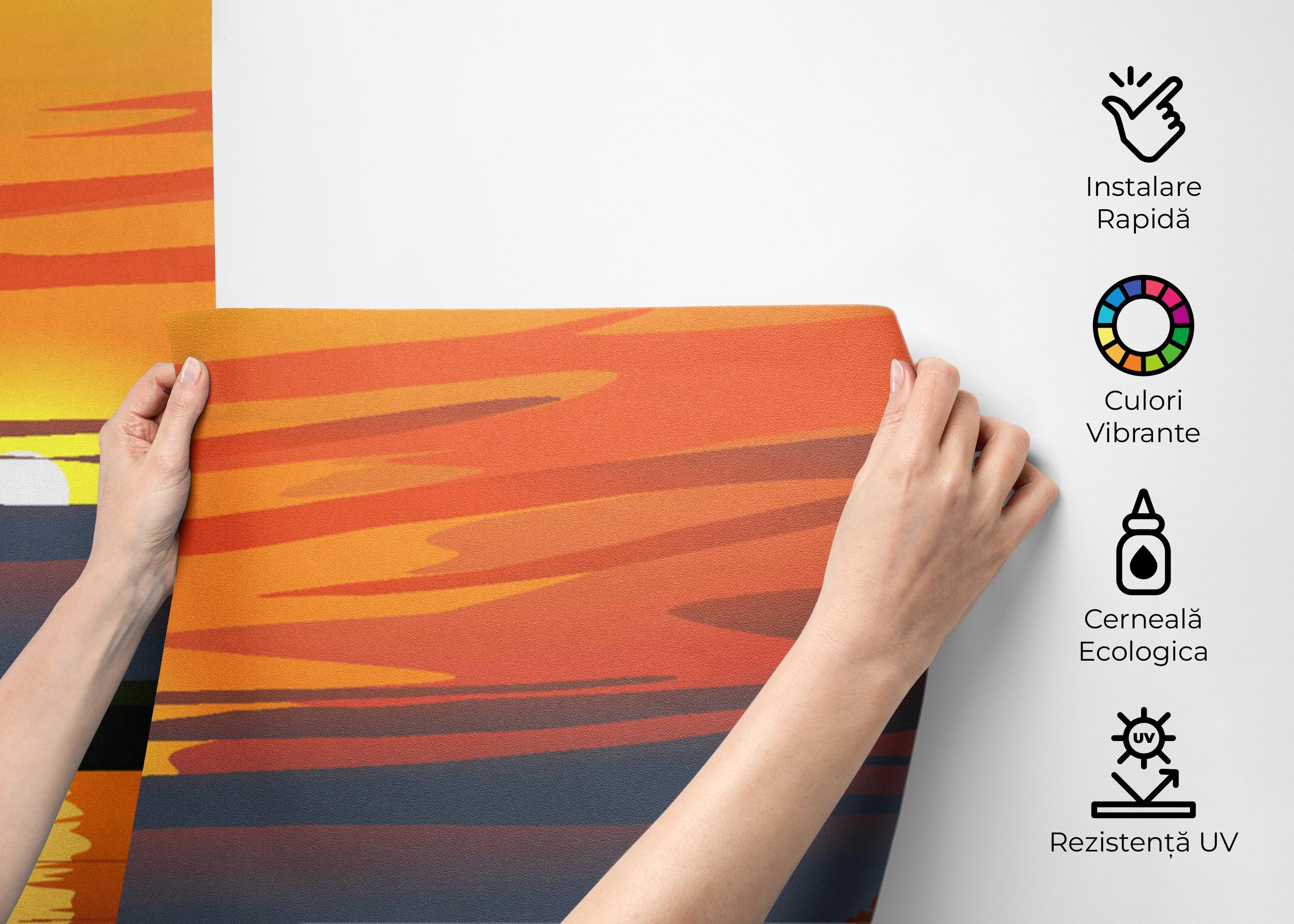 Fototapet Sunrise Green Tree mockup 2