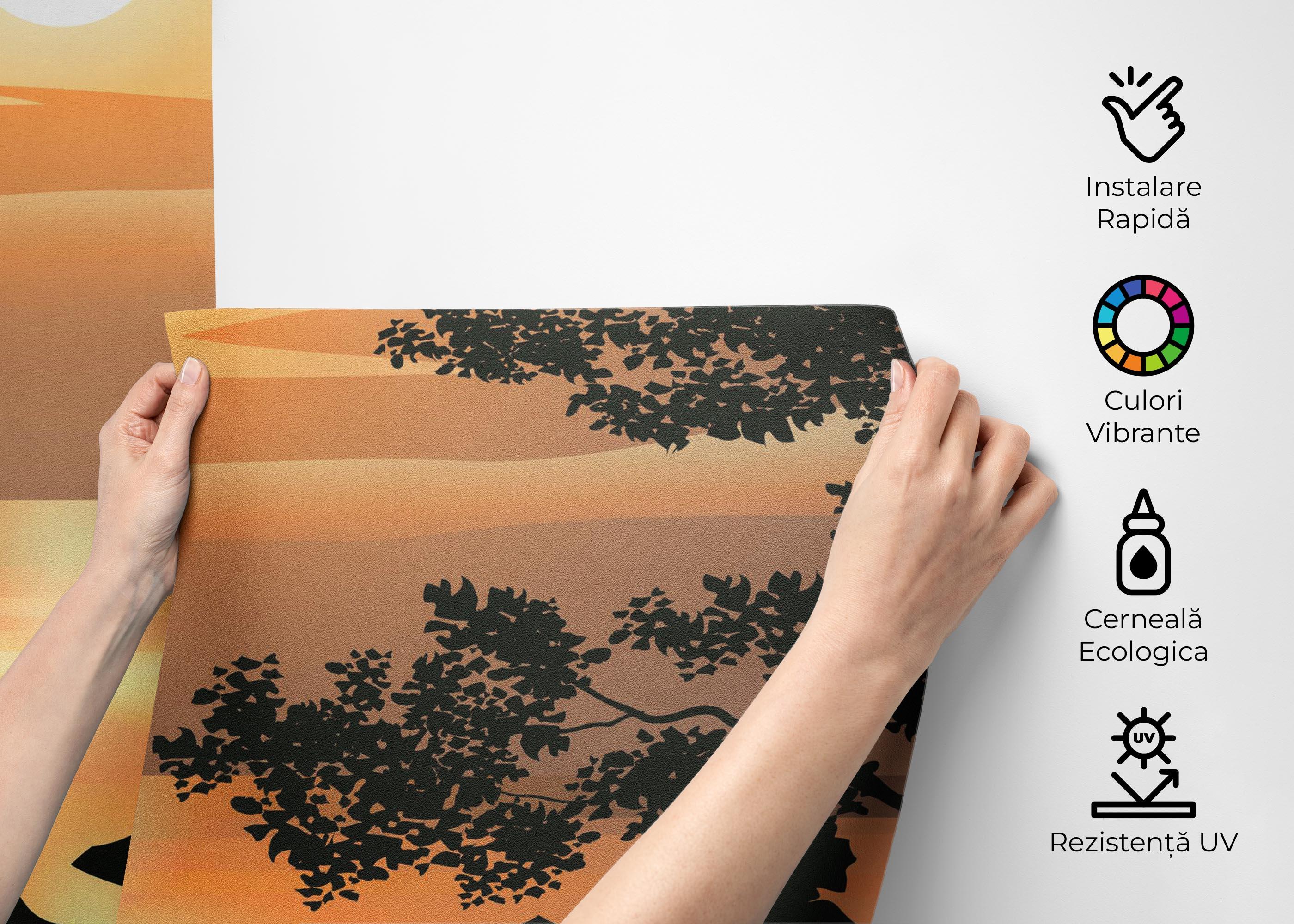 Fototapet Sunset Cream River mockup 2