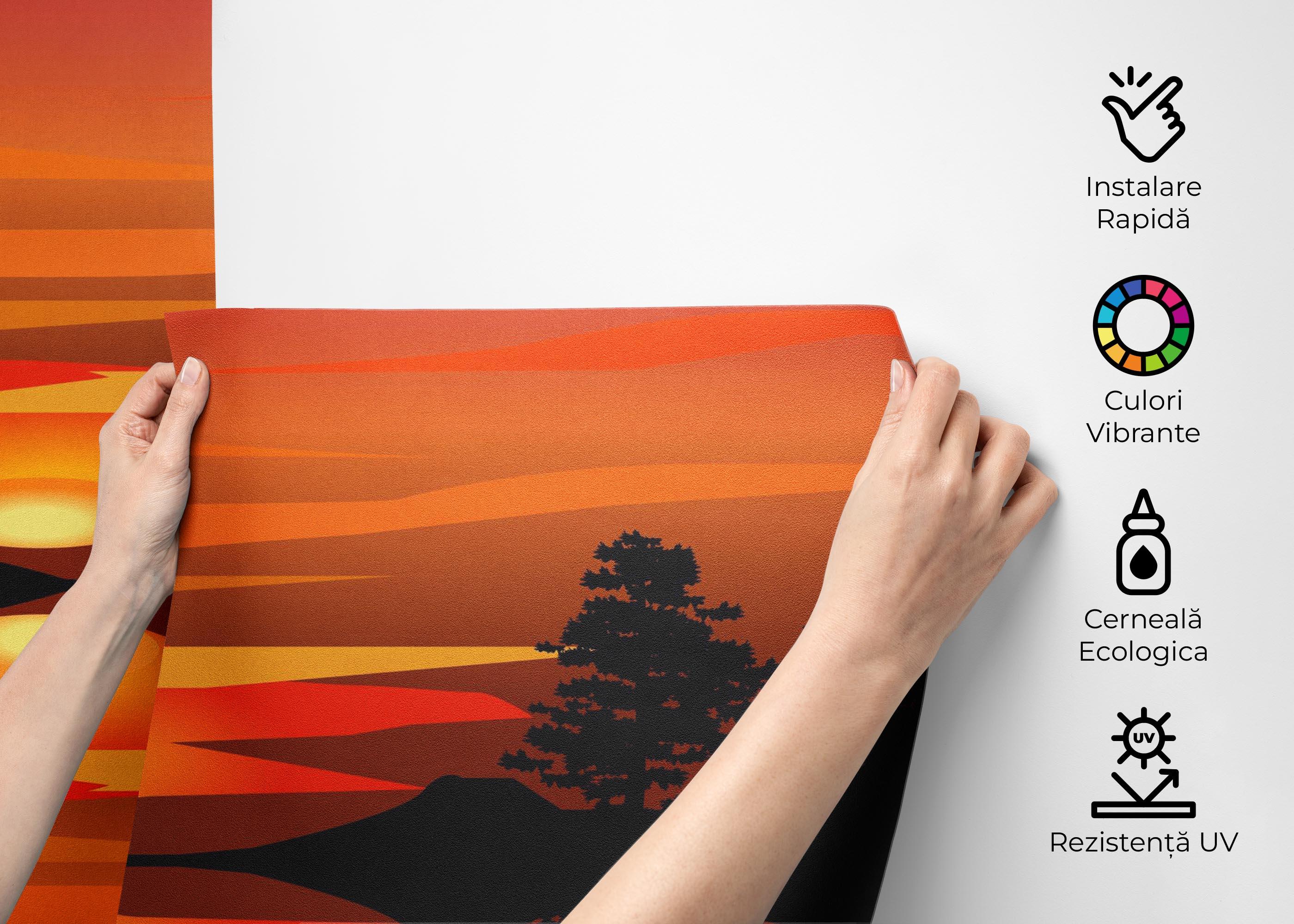 Fototapet Sunset Reflection Art mockup 2