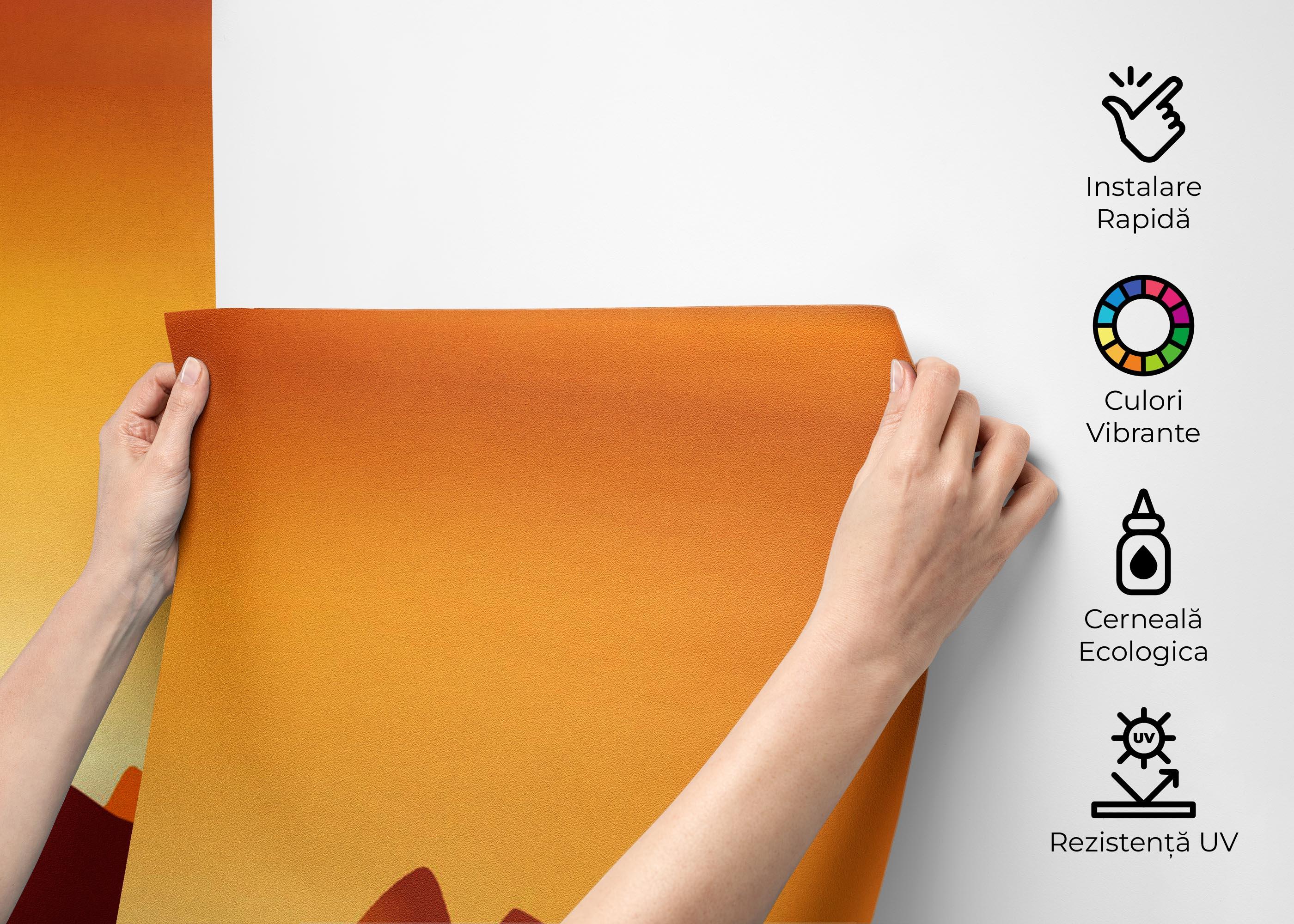 Fototapet Sunset View Mountain mockup 2