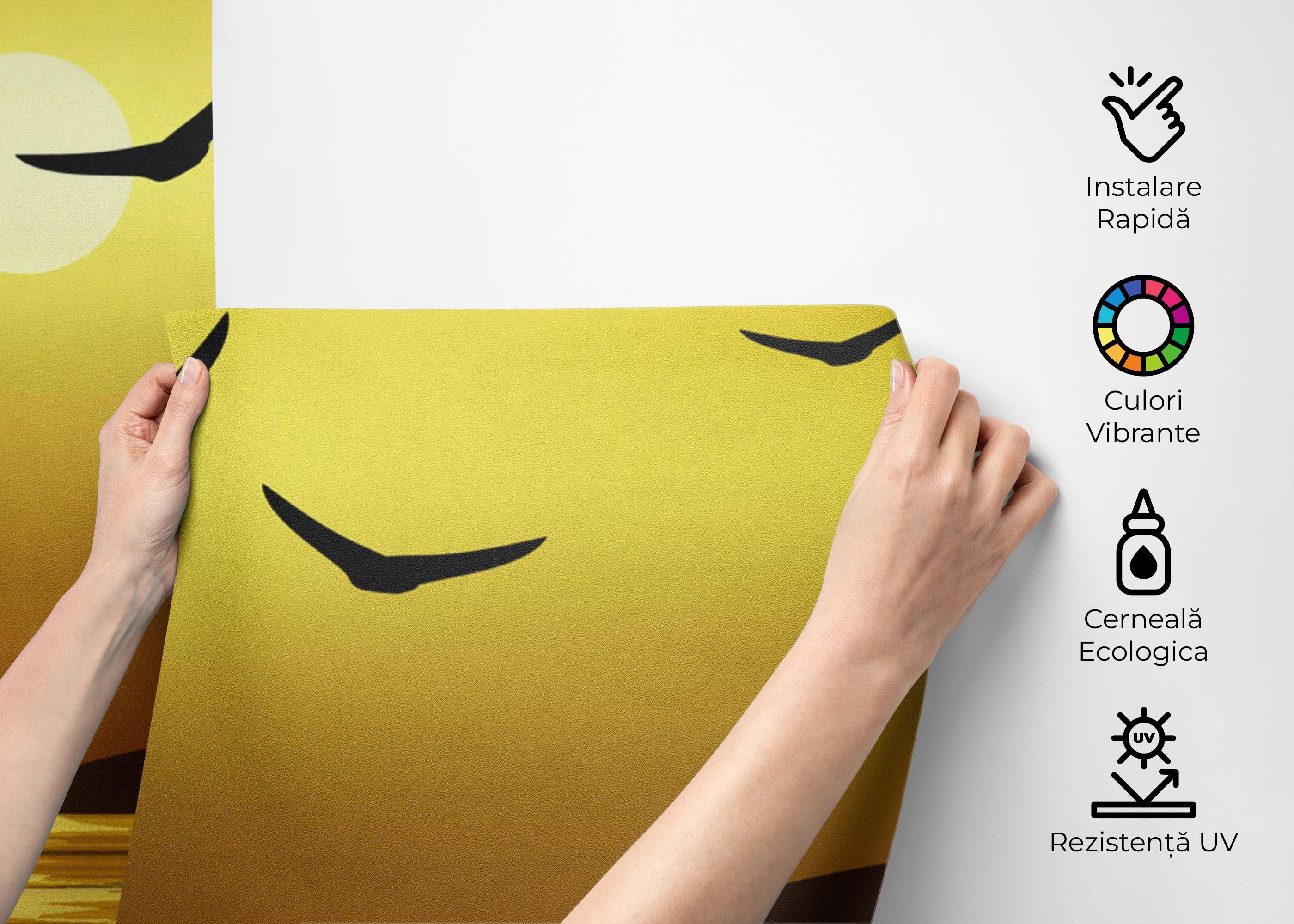 Fototapet Yellow Sky Plant mockup 2