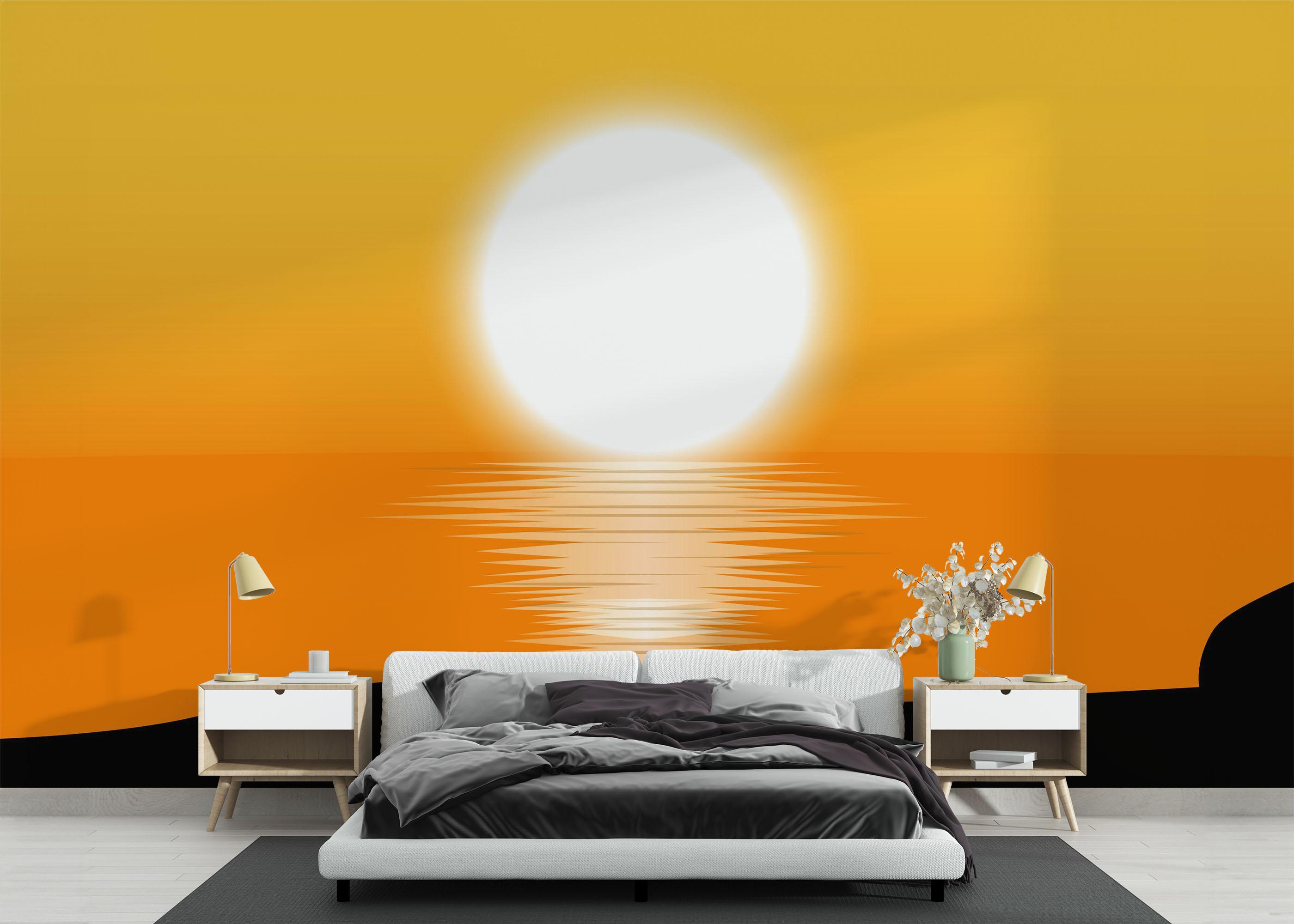 Fototapet Buddha Sunset Art mockup 3