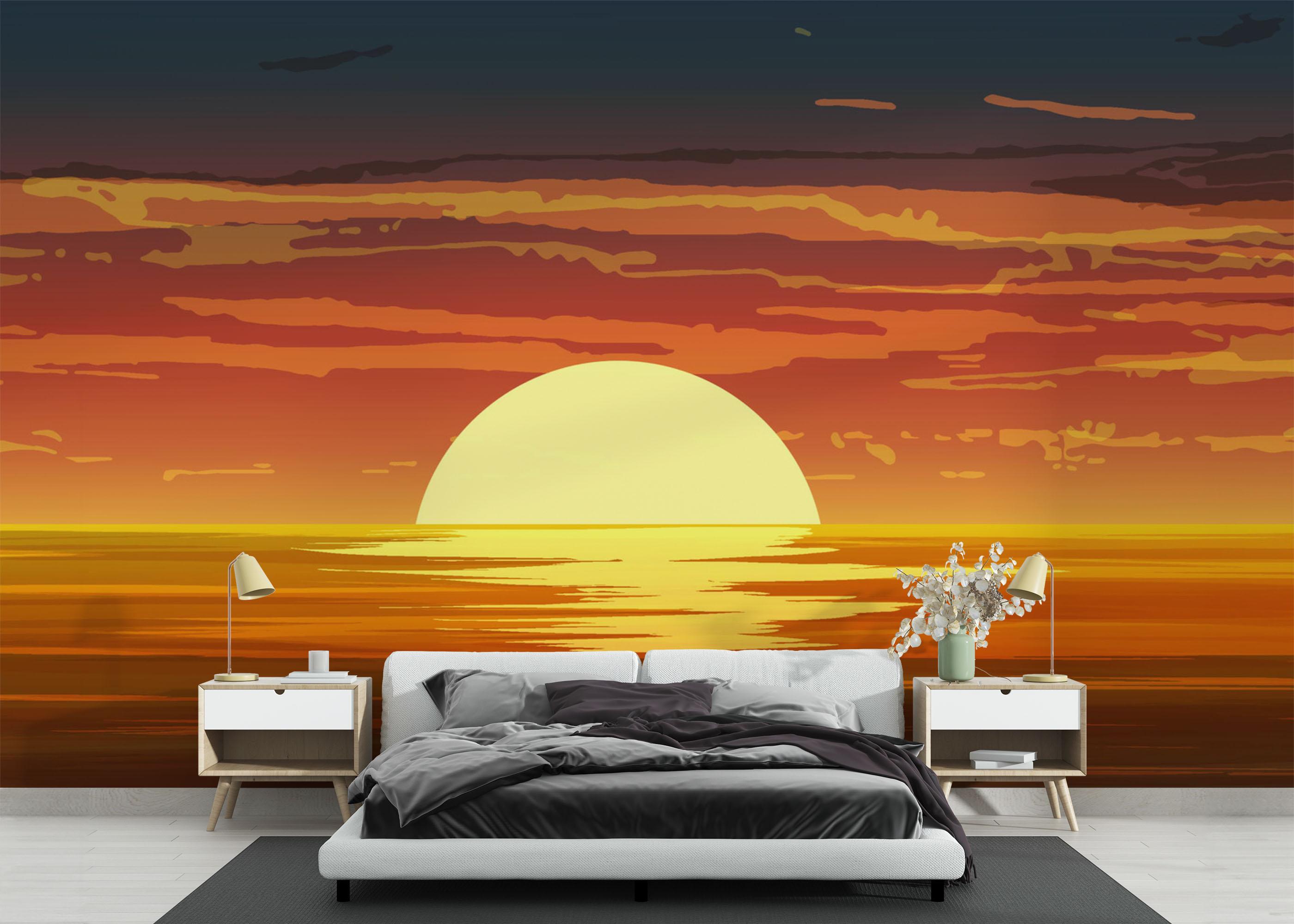 Fototapet Sunset Color Mix mockup 3