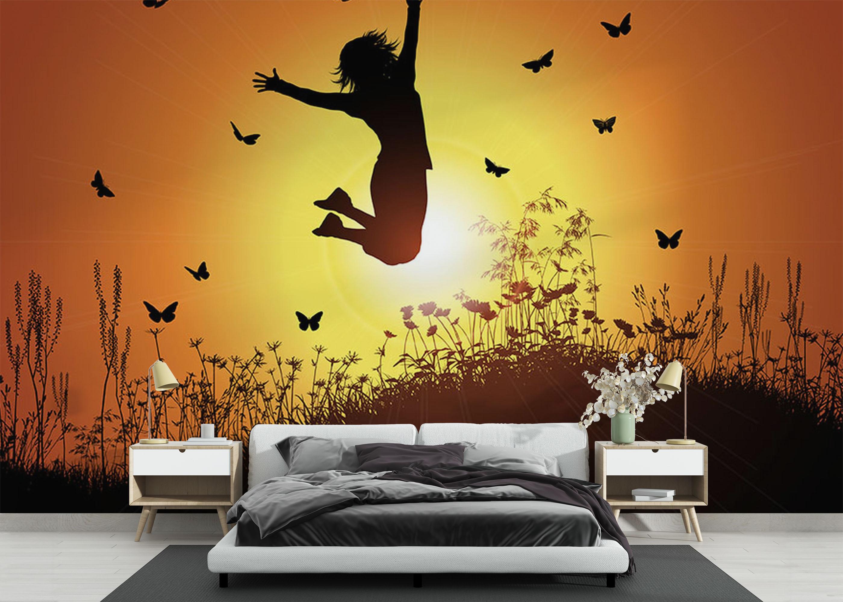 Fototapet Sunset Jump mockup 3